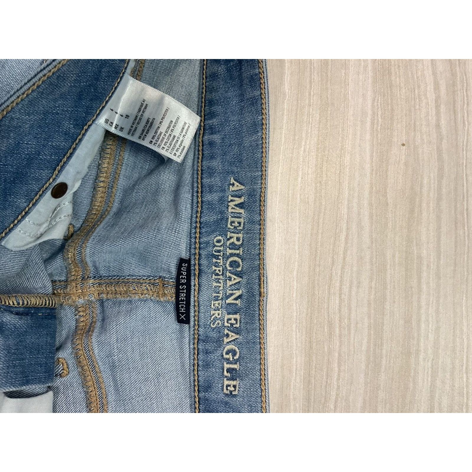 American Eagle Outfitters American Eagle Women’s Super Stretch X Denim Shorts Size 32" / US 10 / IT 46 - 7 Thumbnail