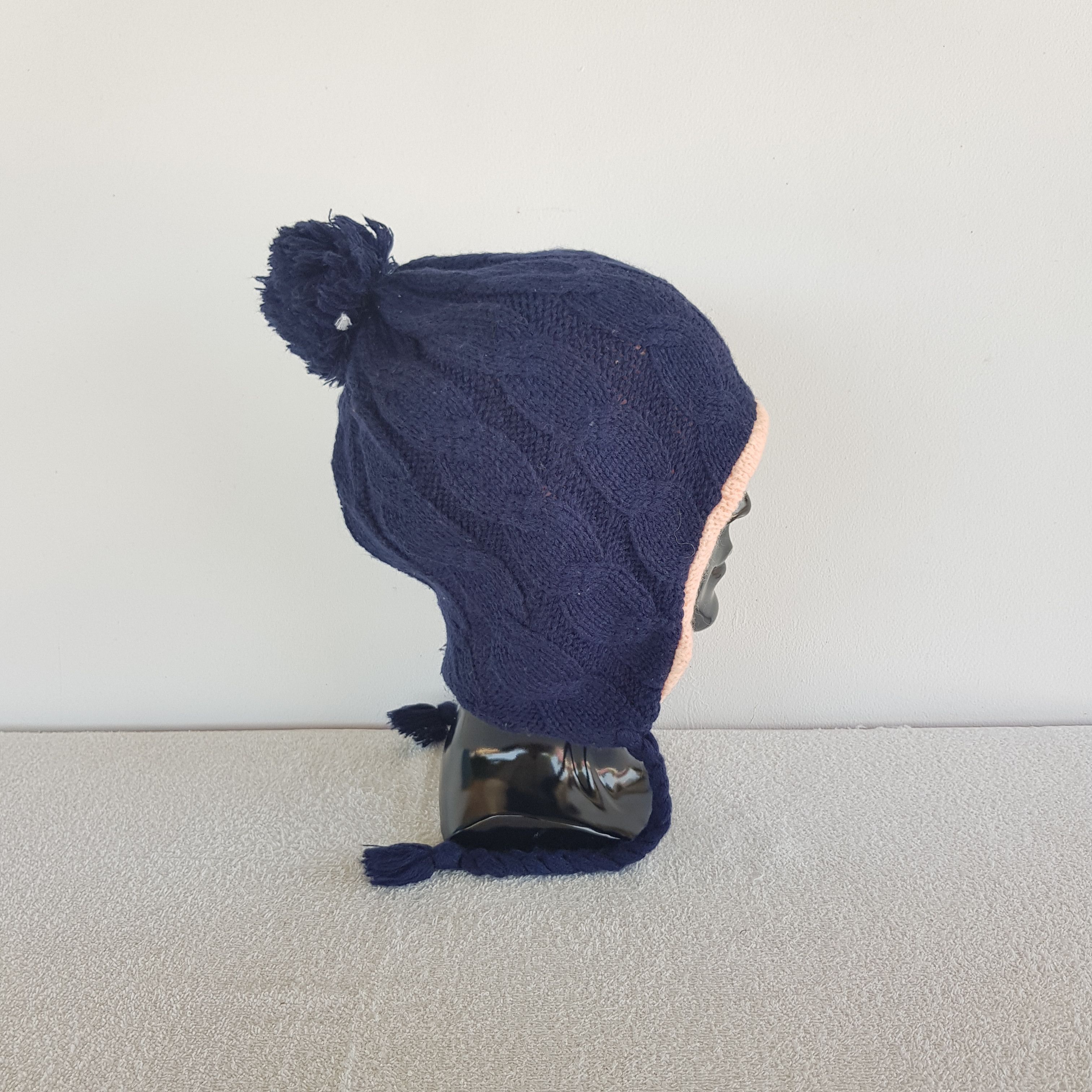 Aran Isles Knitwear Vintage Japanese Earflap Beanie Aran Isle Knit Ski Caps Hat Size ONE SIZE - 3 Thumbnail