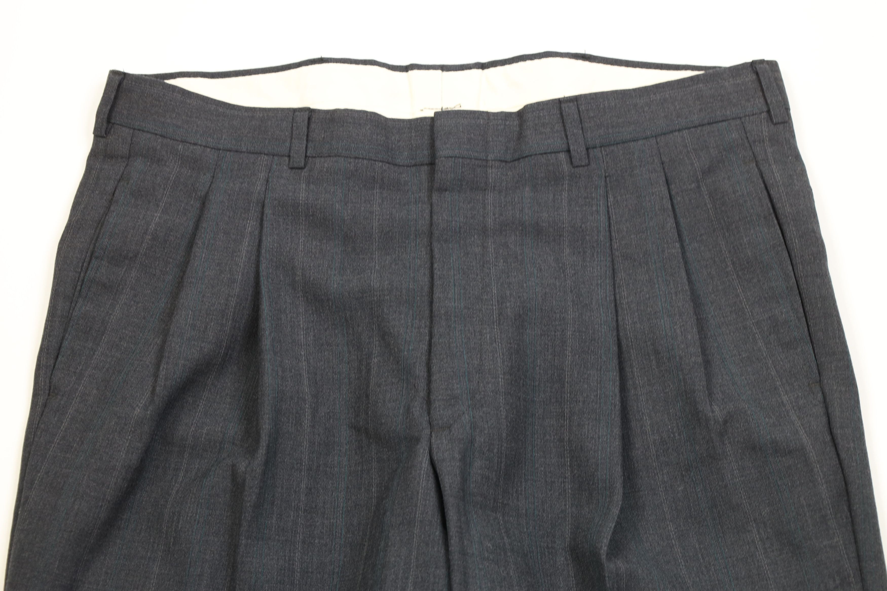 Vintage Vintage 90s Streetwear 2 Piece Worsted Wool Striped Suit Size 42L - 10 Thumbnail