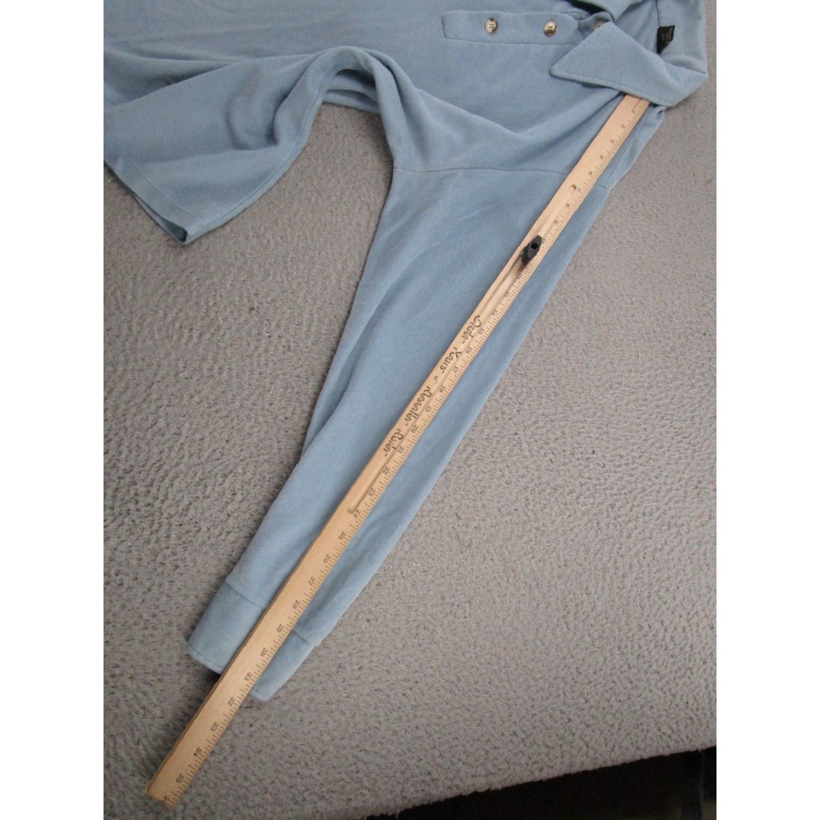 Vintage VINTAGE JC Penny Polo Shirt Velour 70s Grunge Hippie Mens Size L Blue Velvet Toweling Pocketed Pullovers? Size US L / EU 52-54 / 3 - 7 Thumbnail