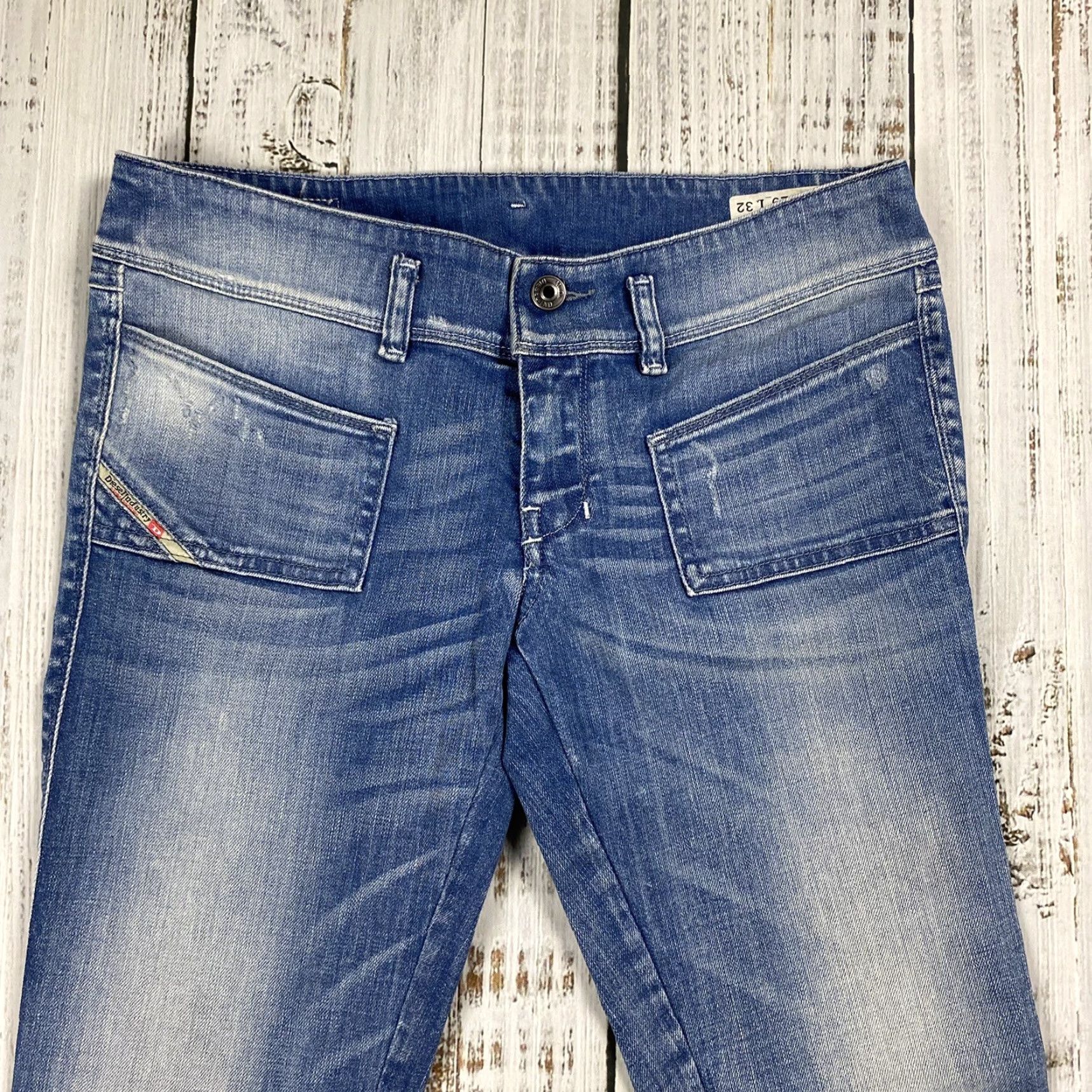 Diesel VINTAGE Diesel Hushy Low Rise Jeans Women Slim Ankle Stretch Distressed Blue 31x27.5 Grunge Size 24" / US 00 / IT 34 - 2 Thumbnail
