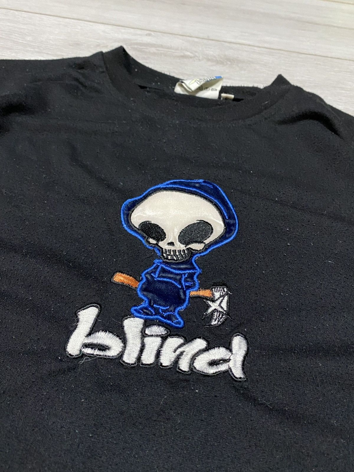 Blind Skateboards Blind skate vintage reaper black jack skull logo t-shirt Size US S / EU 44-46 / 1 - 2 Thumbnail