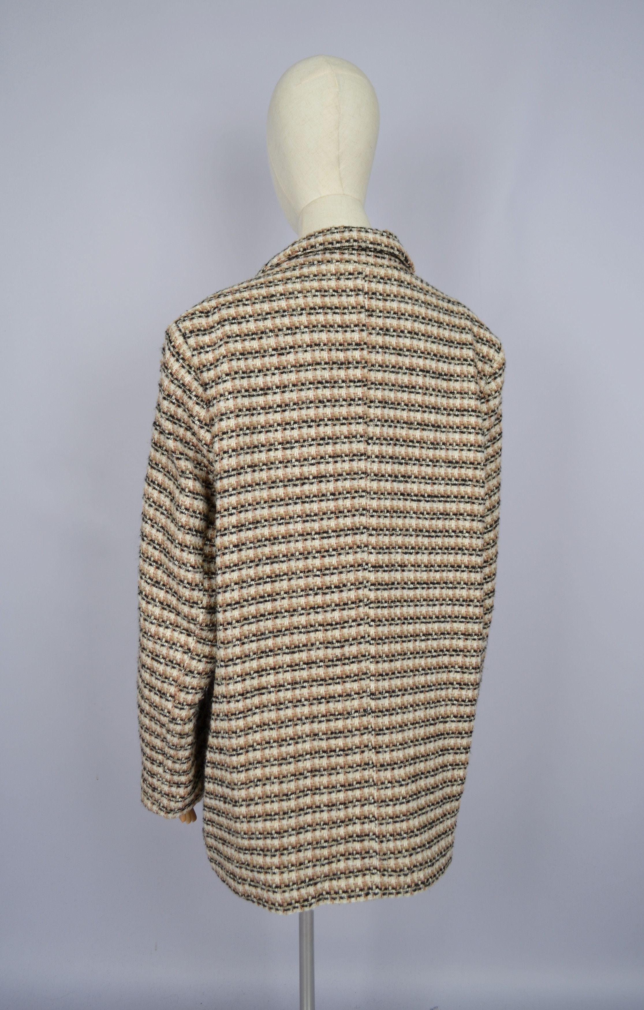 Designer Herzensangelegenheit Tweed Cotton Blazer Jacket Sz 42 XL Size XL / US 12-14 / IT 48-50 - 14 Thumbnail