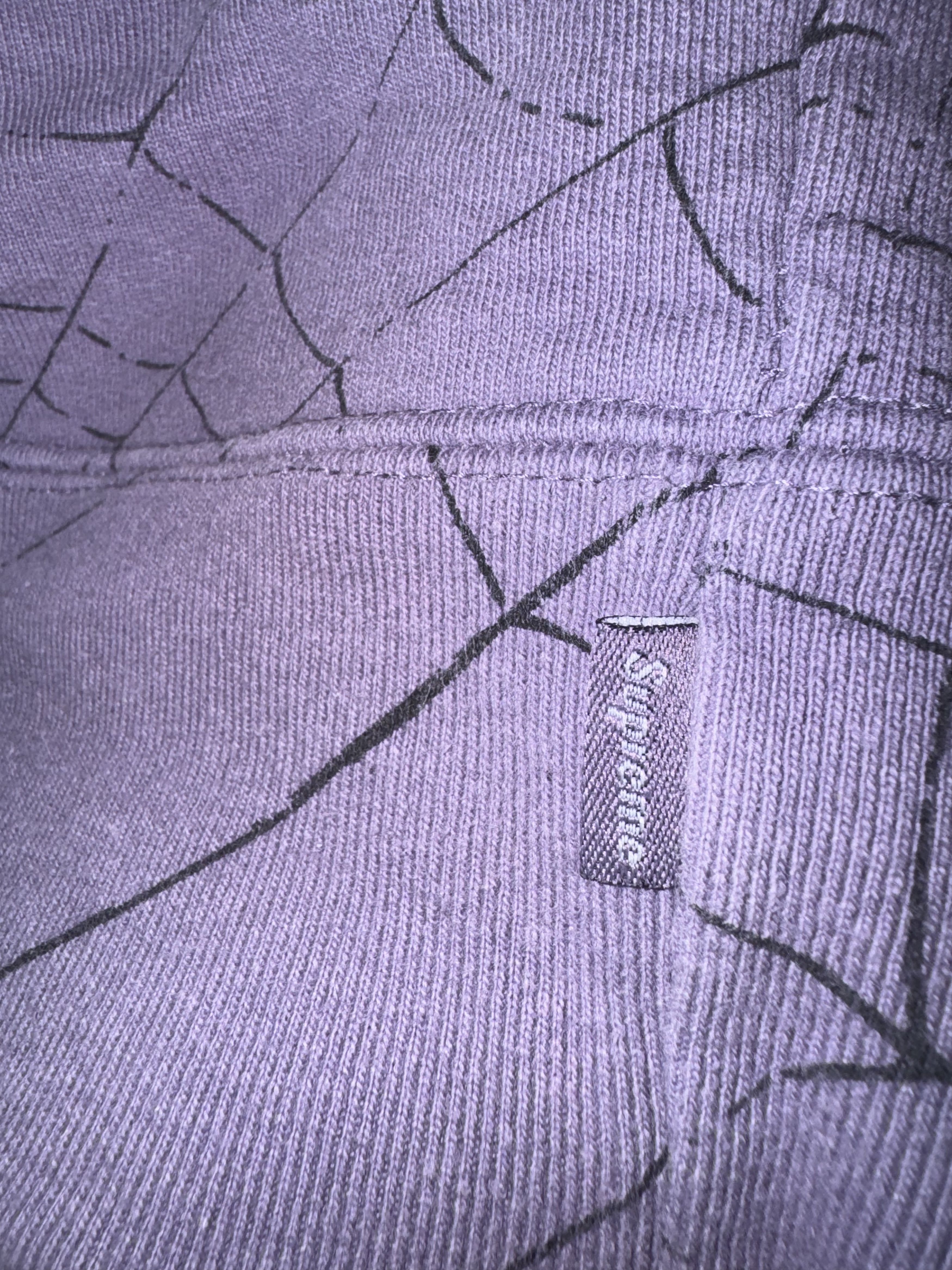 Supreme RARE* FW 2016 XL Purple Supreme Spiderweb Hoofie Size US XL / EU 56 / 4 - 5 Thumbnail