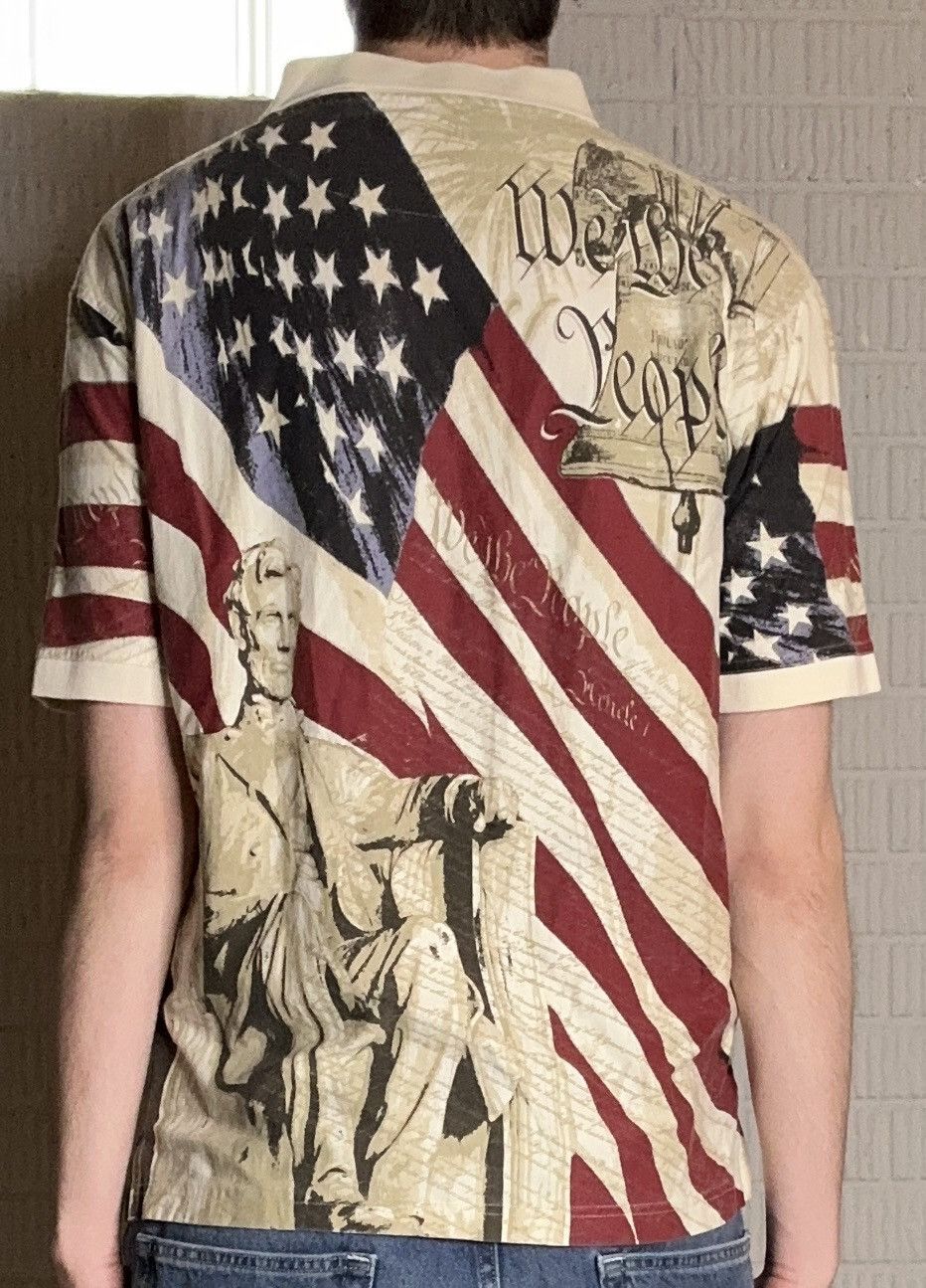 Vintage Vintage 90s “We The People” Abraham Lincoln USA Polo Shirt Size US M / EU 48-50 / 2 - 2 Thumbnail