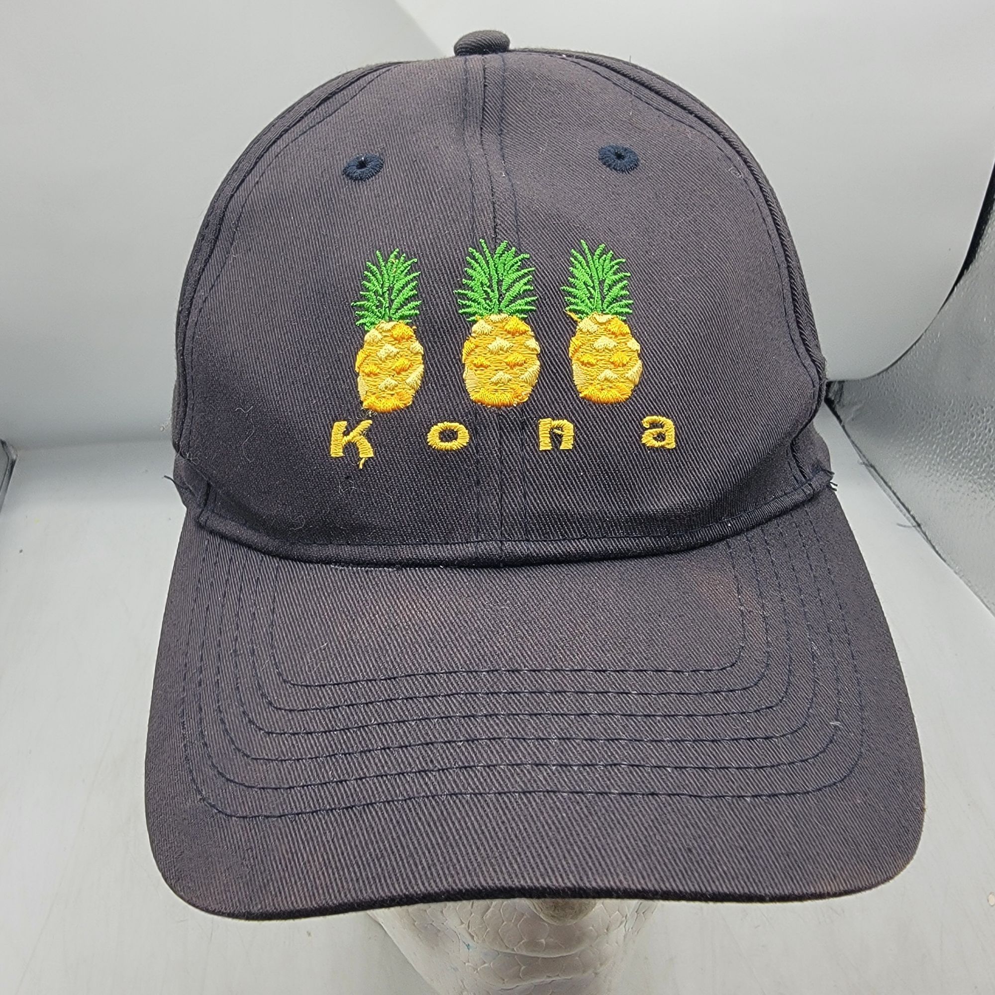 Other Kona Hawaii Pineapple Black Baseball Hat Cap Adjustable Casu Size ONE SIZE - 1 Thumbnail