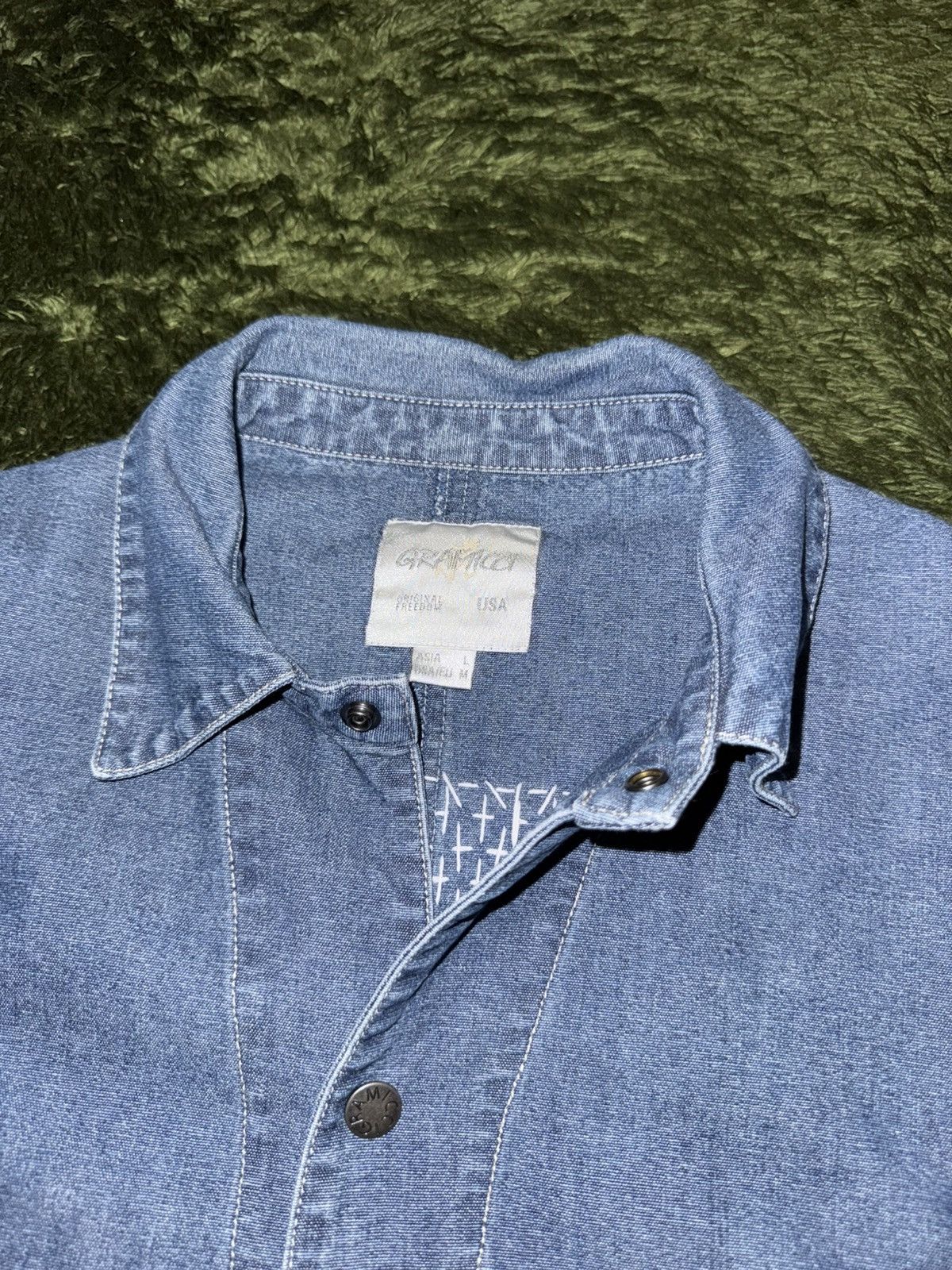 Gramicci [L] Gramicci Japanese Boro Sashiko Denim Coverall Jacket Size US L / EU 52-54 / 3 - 4 Thumbnail