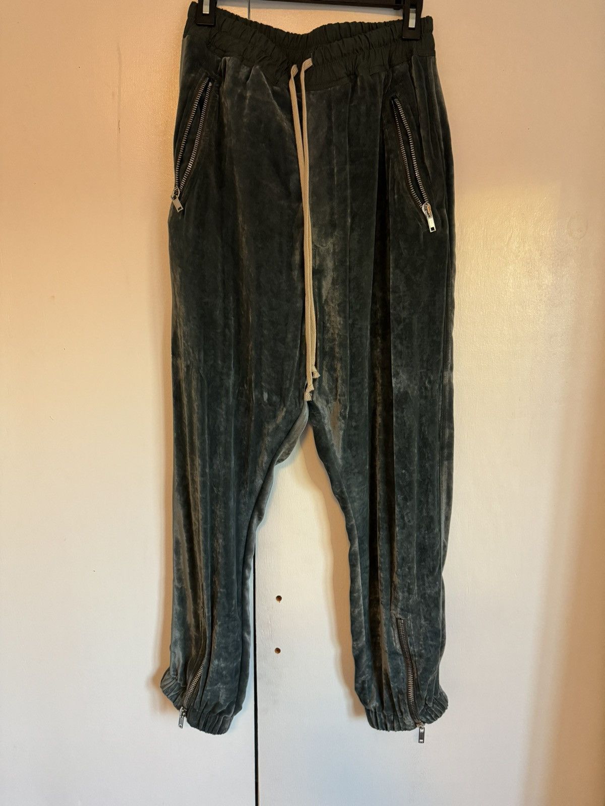 Image of Rick Owens Track Pants in Teal, Men's (Size 30)