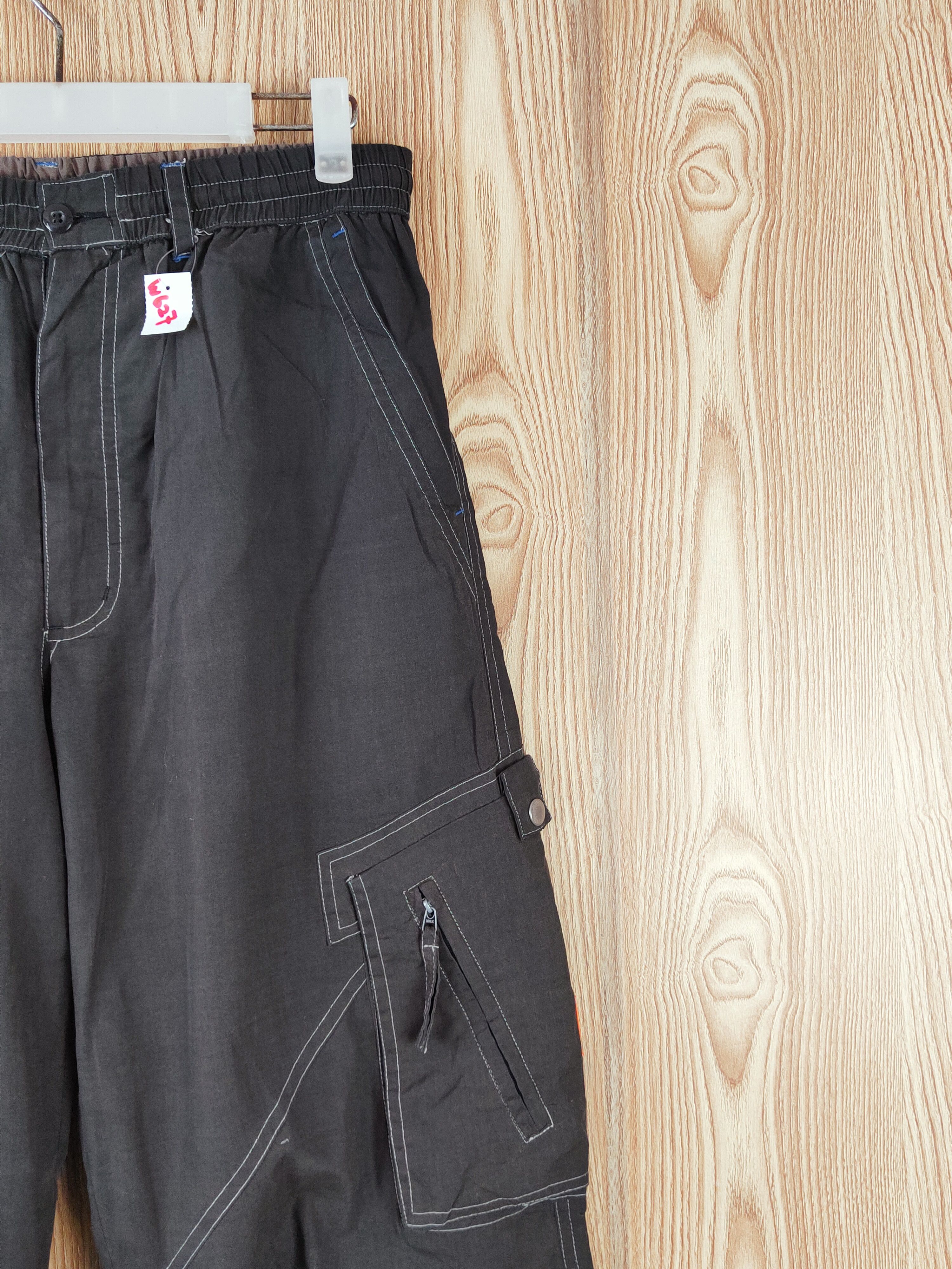 Japanese Brand First Down Black Multipocket Sweatpants #W627 Size US 31 - 5 Thumbnail