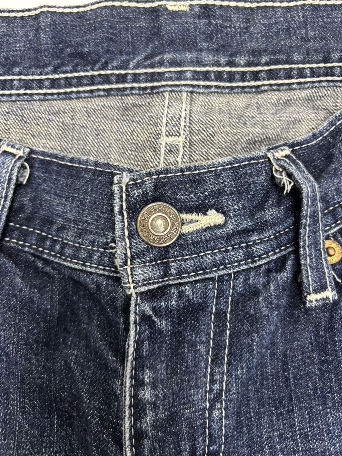 If Six Was Nine × Levi's Vintage Levis 90s Flared Jeans Bootcut Distressed Denim Jean Size 30" / US 8 / IT 44 - 9 Thumbnail