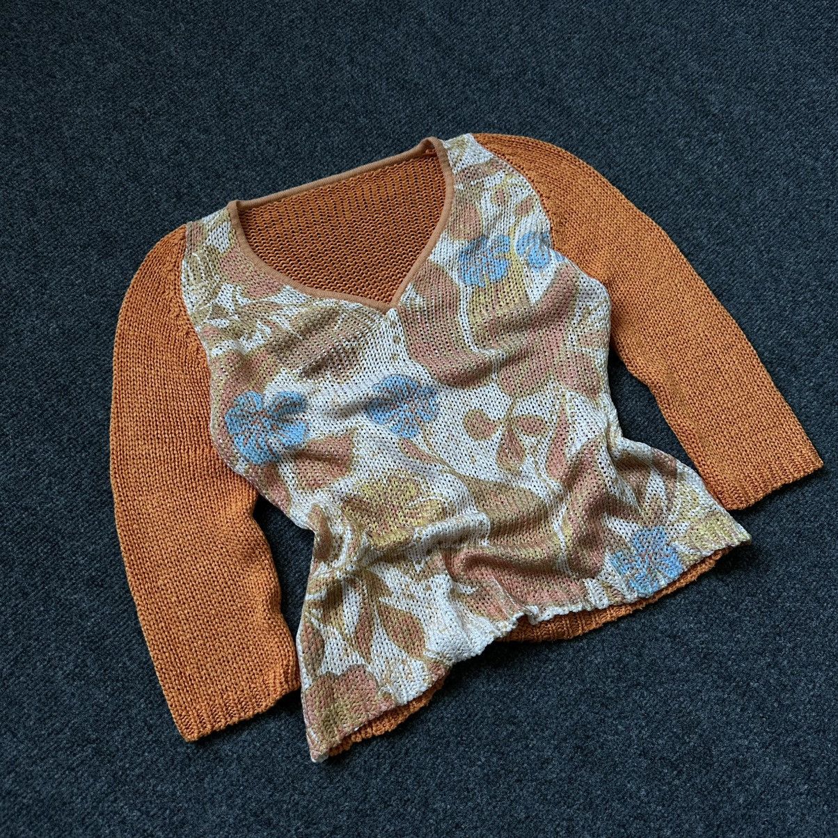 If Six Was Nine VTG Knit V Neck Sweater Long Y2K 00s USA Hype Trend Pop Grun Size S / US 4 / IT 40 - 3 Thumbnail