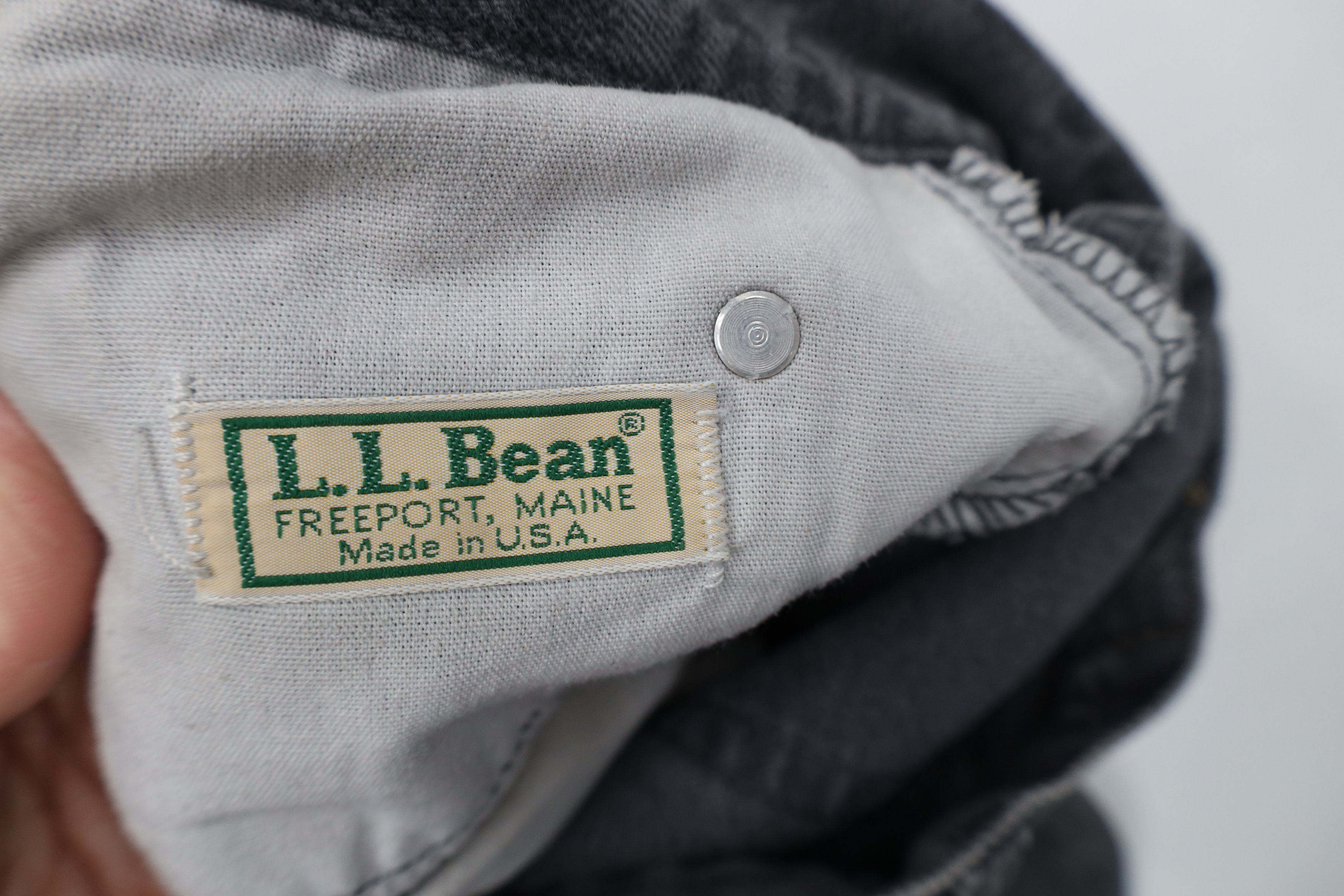 L.L. Bean Vintage 90s LL Bean Straight Leg Demin Jeans Gray Cotton USA Size US 32 / EU 48 - 10 Thumbnail