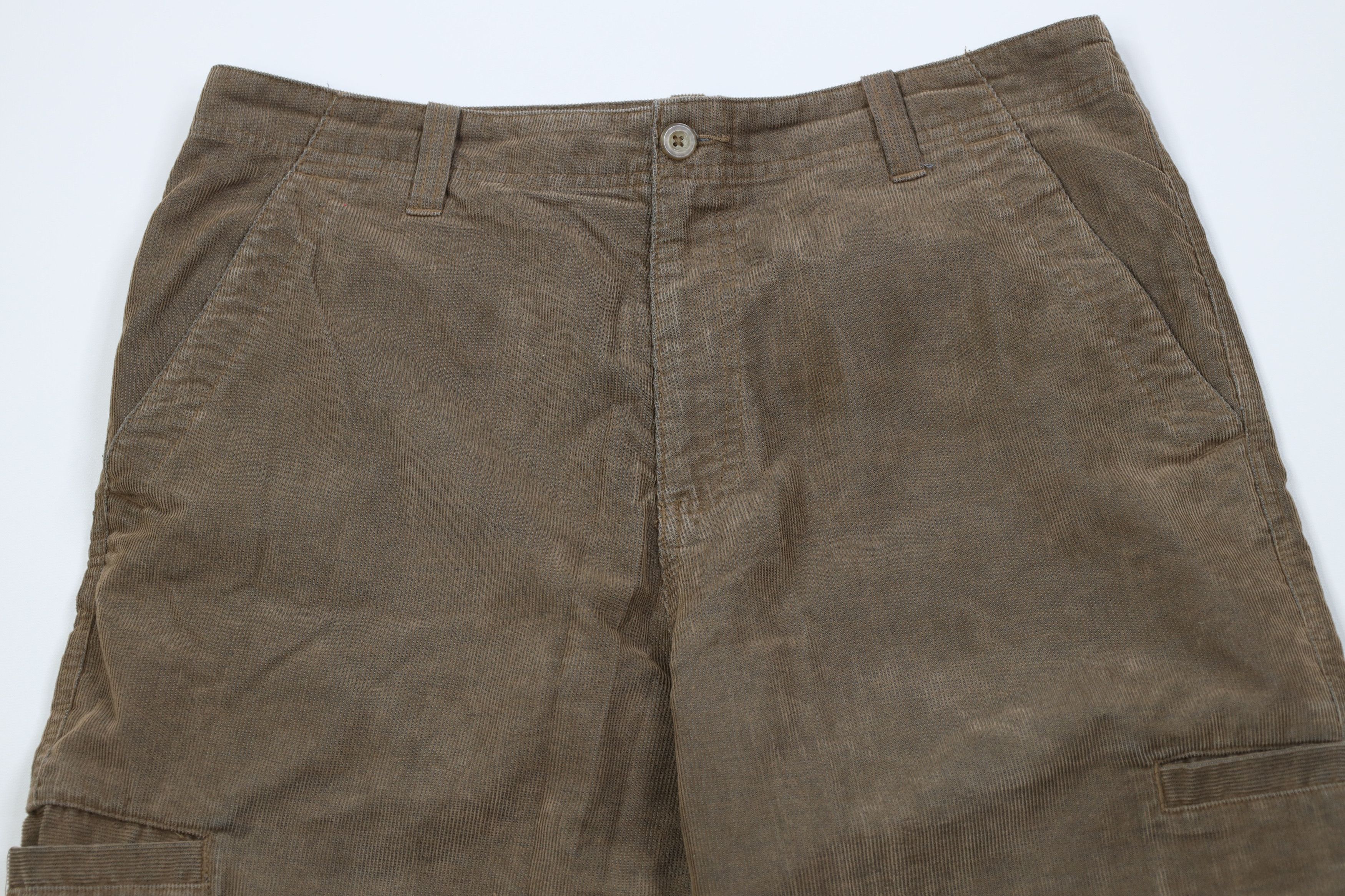 Vintage Vintage 90s Streetwear Wide Leg Corduroy Cargo Pants Beige Size US 34 / EU 50 - 2 Thumbnail