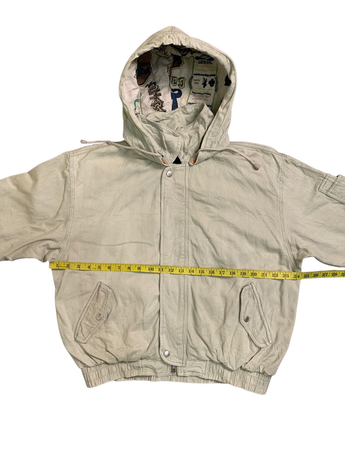 Japanese Brand Rare Design Vintage Heureuy Hooded Bomber Jacket Size US M / EU 48-50 / 2 - 10 Thumbnail