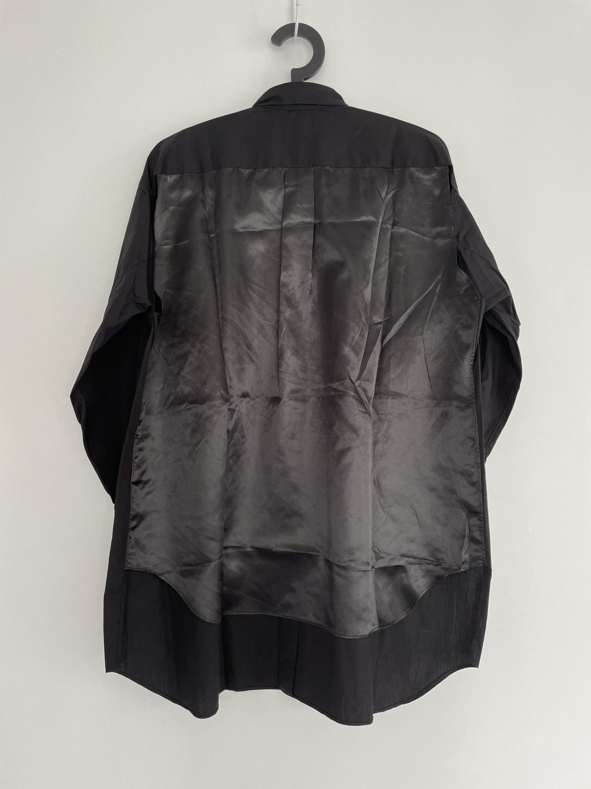 Comme des Garcons Black Comme des garcons satin-panelled shirt Size US M / EU 48-50 / 2 - 2 Thumbnail
