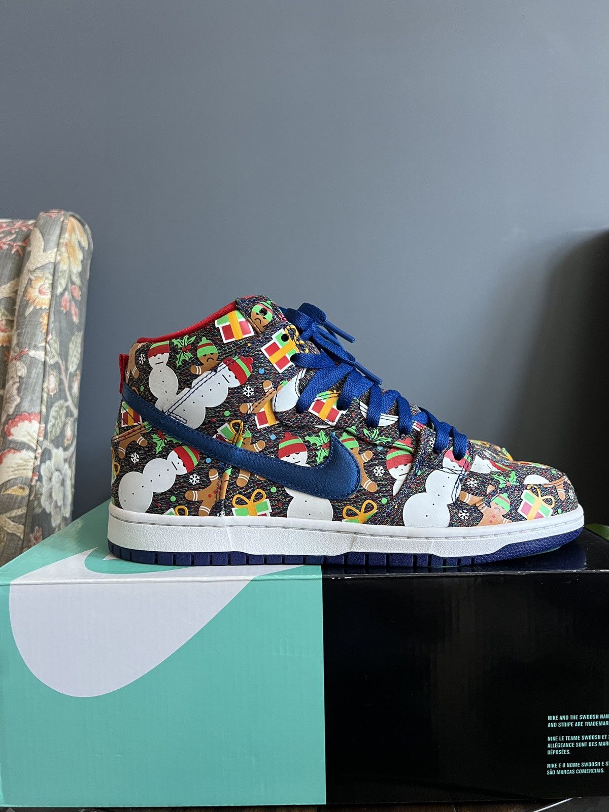 CNCPTS × Nike Nike SB Dunk High Concepts Ugly Christmas Seater (2017) Size US 10 / EU 43 - 3 Thumbnail