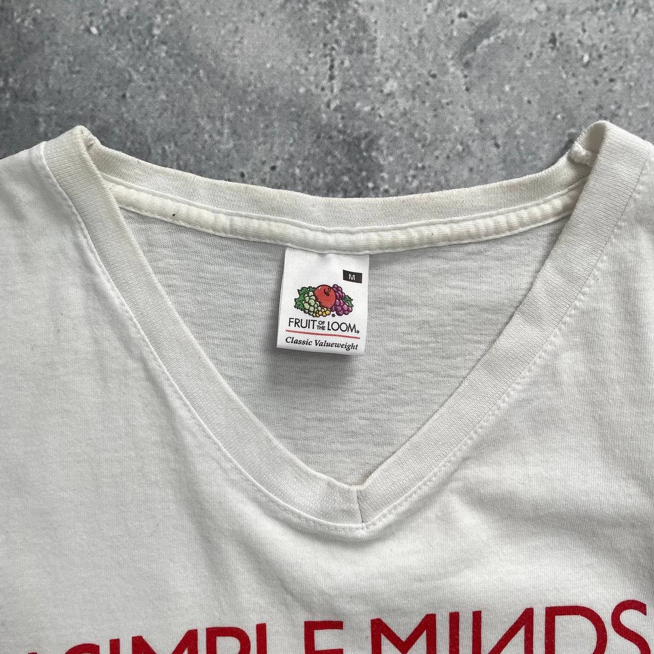 Band Tees Simple Minds Empires And Dance Promo V-Neck T Shirt White M Size US M / EU 48-50 / 2 - 5 Thumbnail