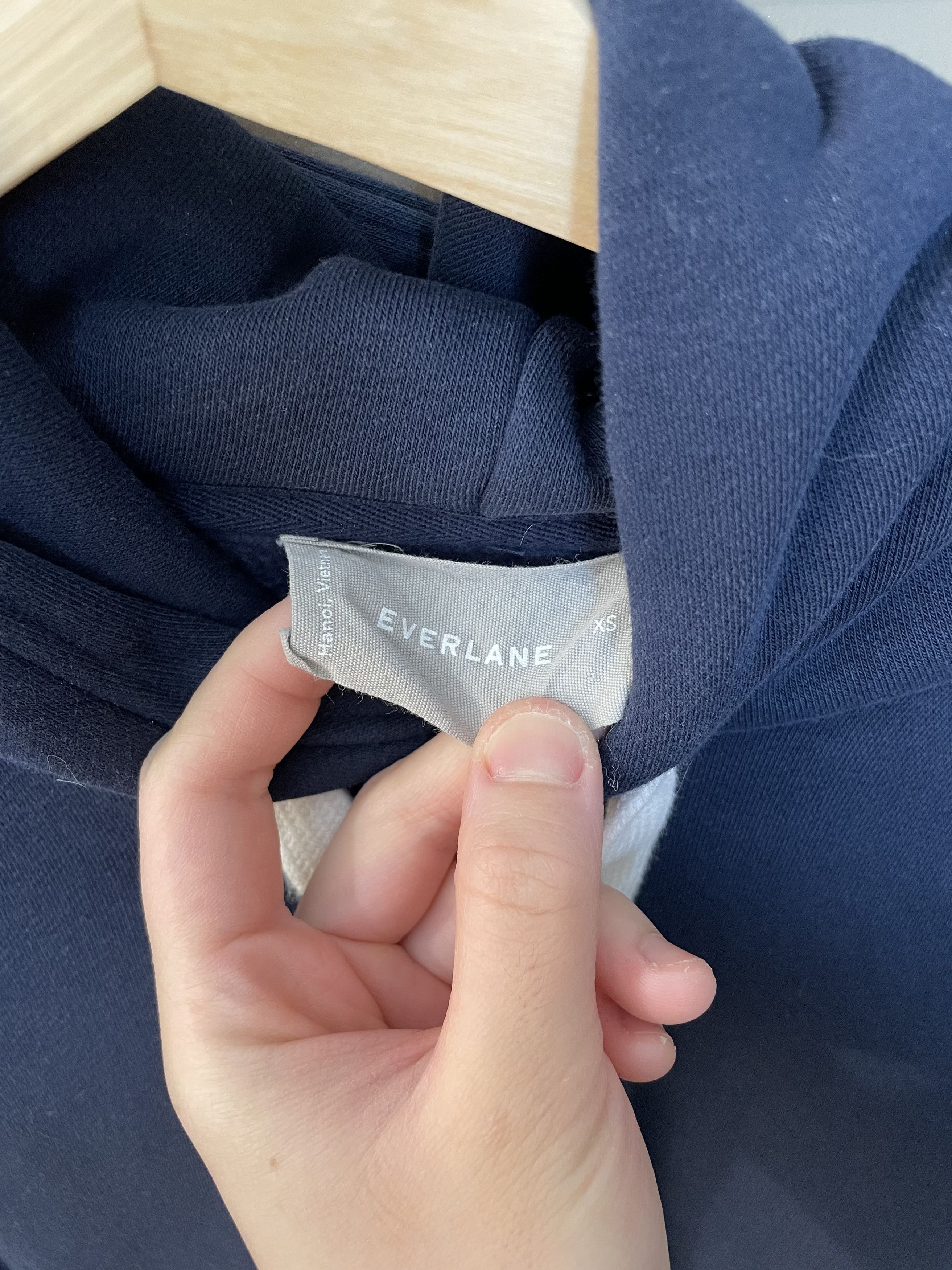 Everlane Everlane Navy Fleece Hoodie Size US XS / EU 42 / 0 - 3 Thumbnail