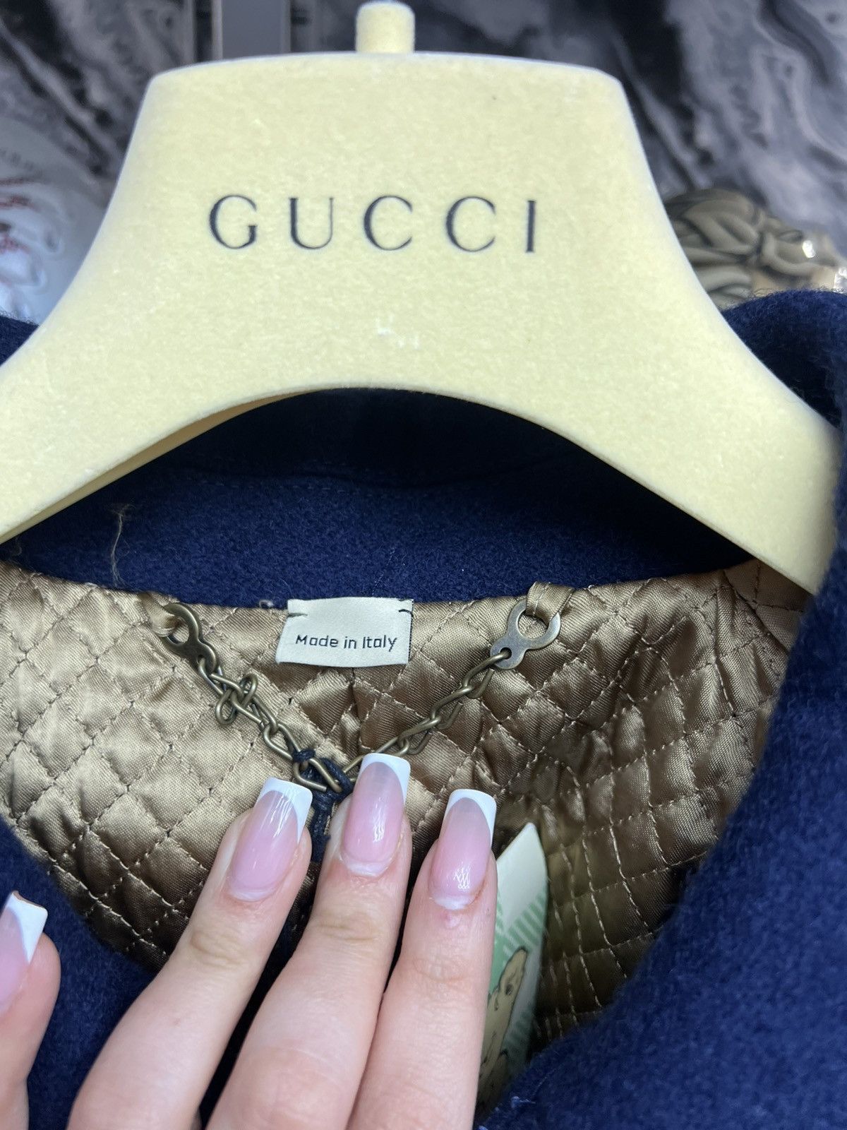 Gucci Gucci Cherry Navy Bomber Jacket Size US M / EU 48-50 / 2 - 9 Thumbnail