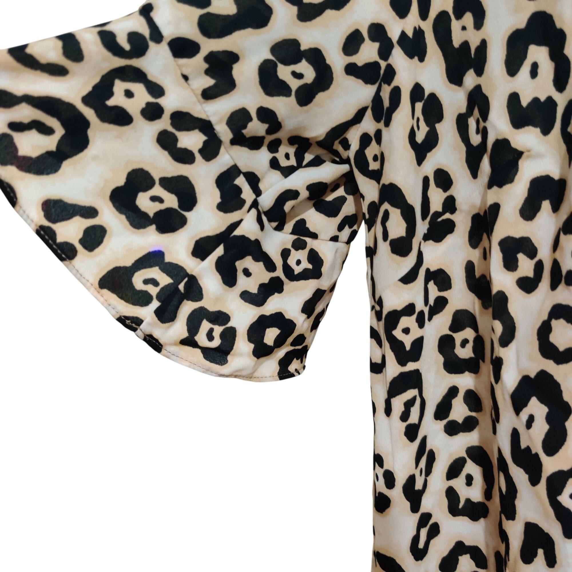 Sanctuary Sanctuary Womens Plus Size Top Blouse Surplice Wrap Leopard Size XL / US 12-14 / IT 48-50 - 3 Thumbnail