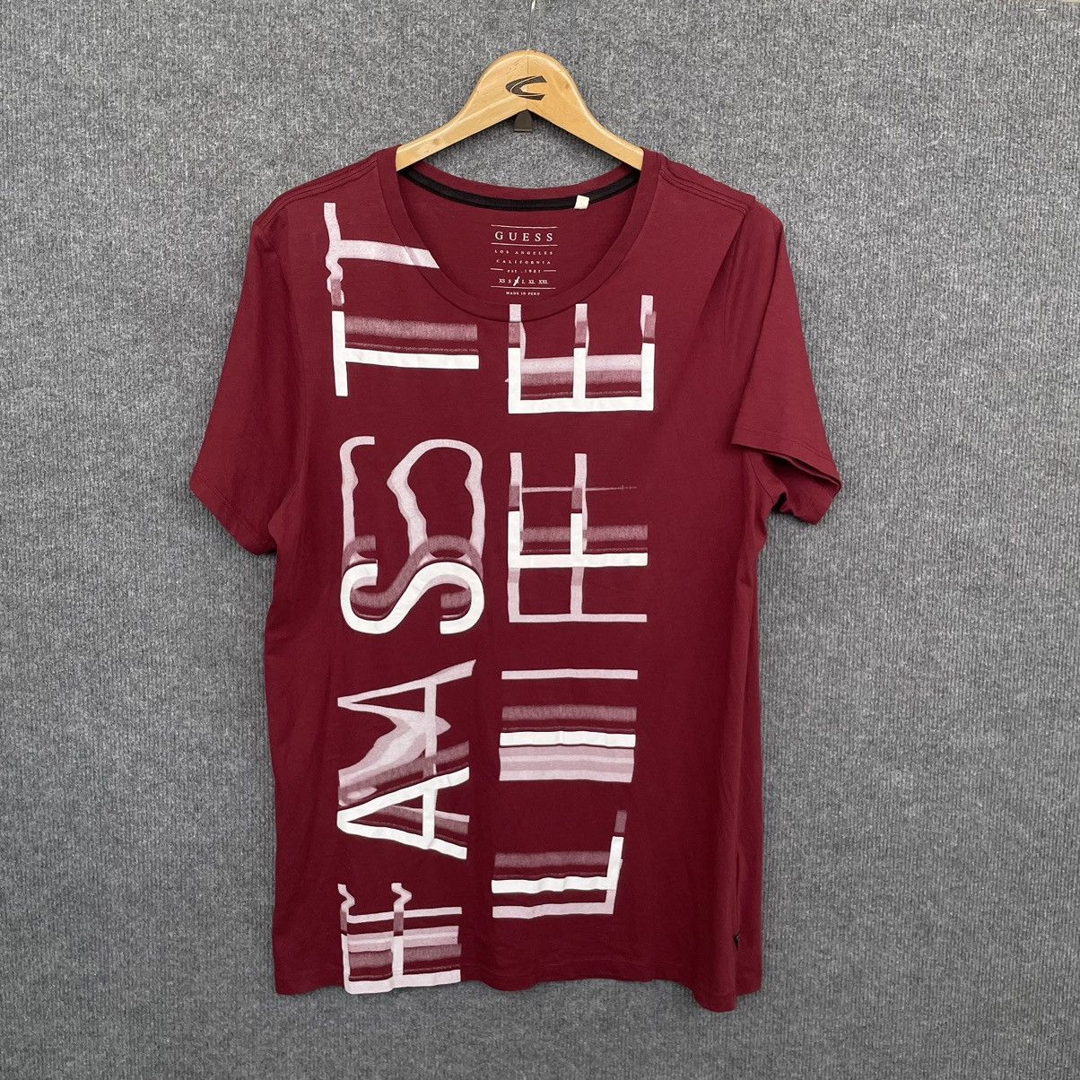 Guess Guess Burgundy T Shirt Size US M / EU 48-50 / 2 - 1 Thumbnail
