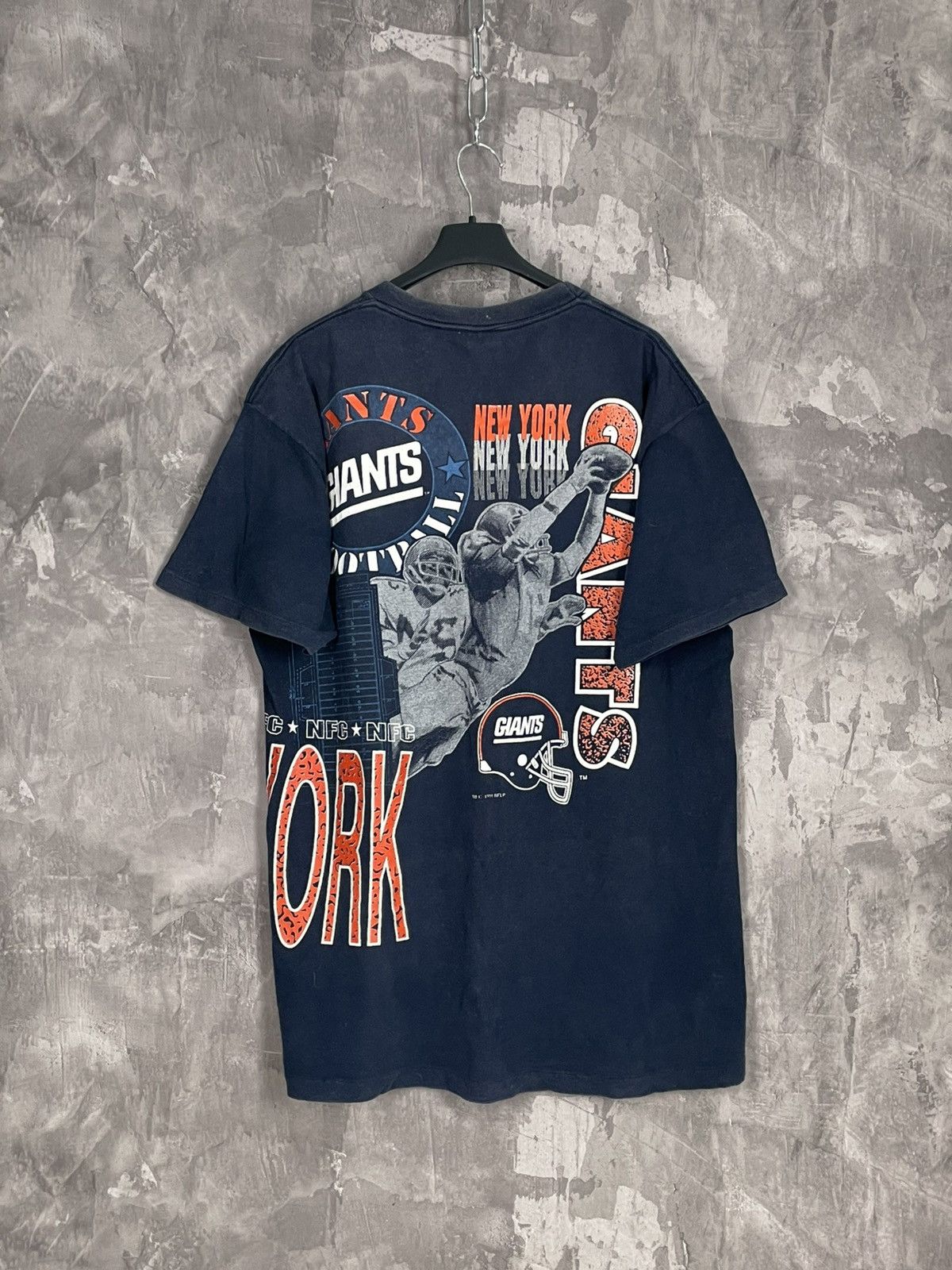 NFL × Vintage 🇺🇸🏈 Vintage New York Giants Football T-shirt rare Y2K Size US XL / EU 56 / 4 - 2 Thumbnail