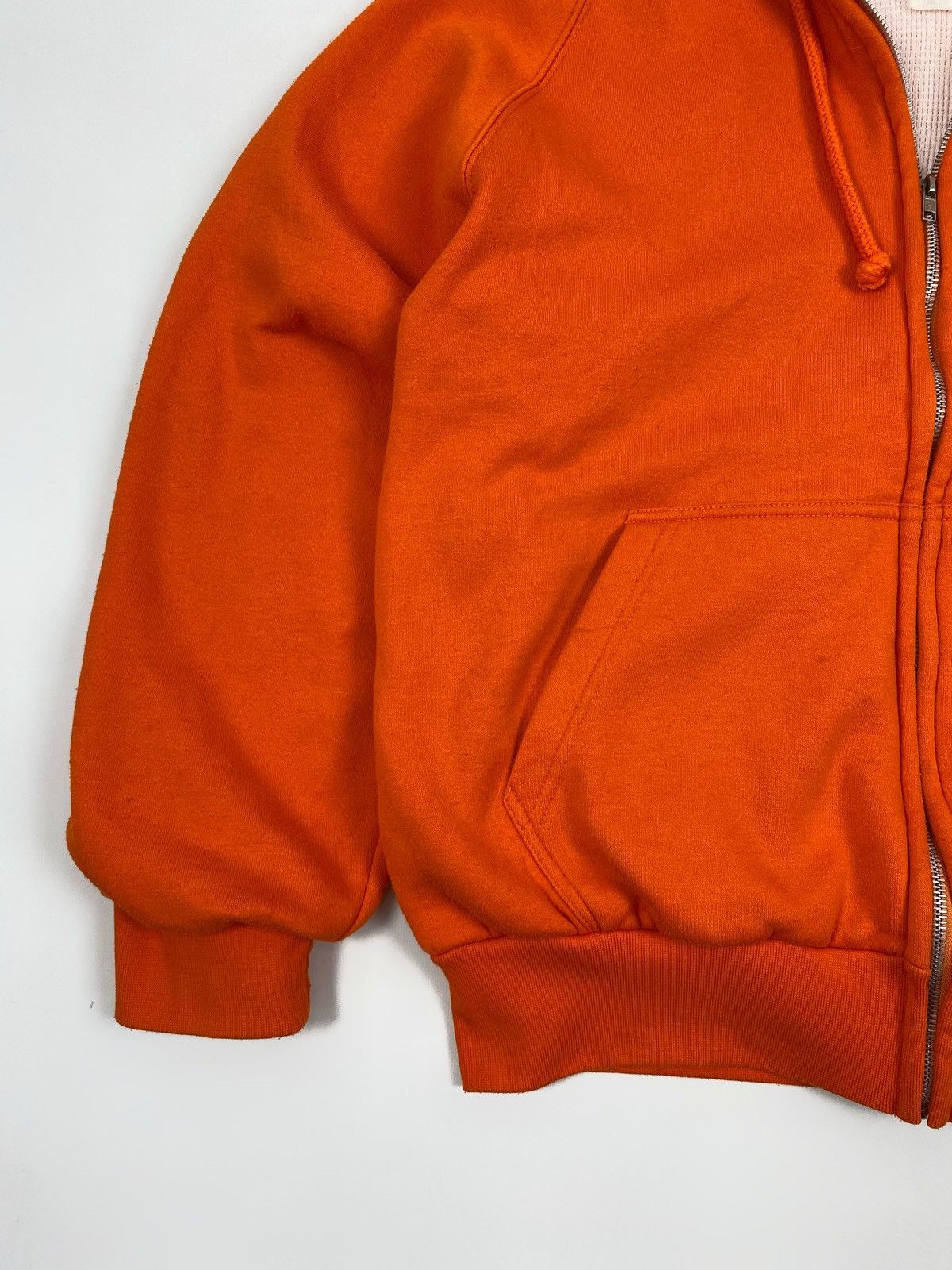 Other Y2K Vintage Snap’n’Wear Blank Orange Thermal Boxy Zip Hoodie Size US L / EU 52-54 / 3 - 4 Thumbnail
