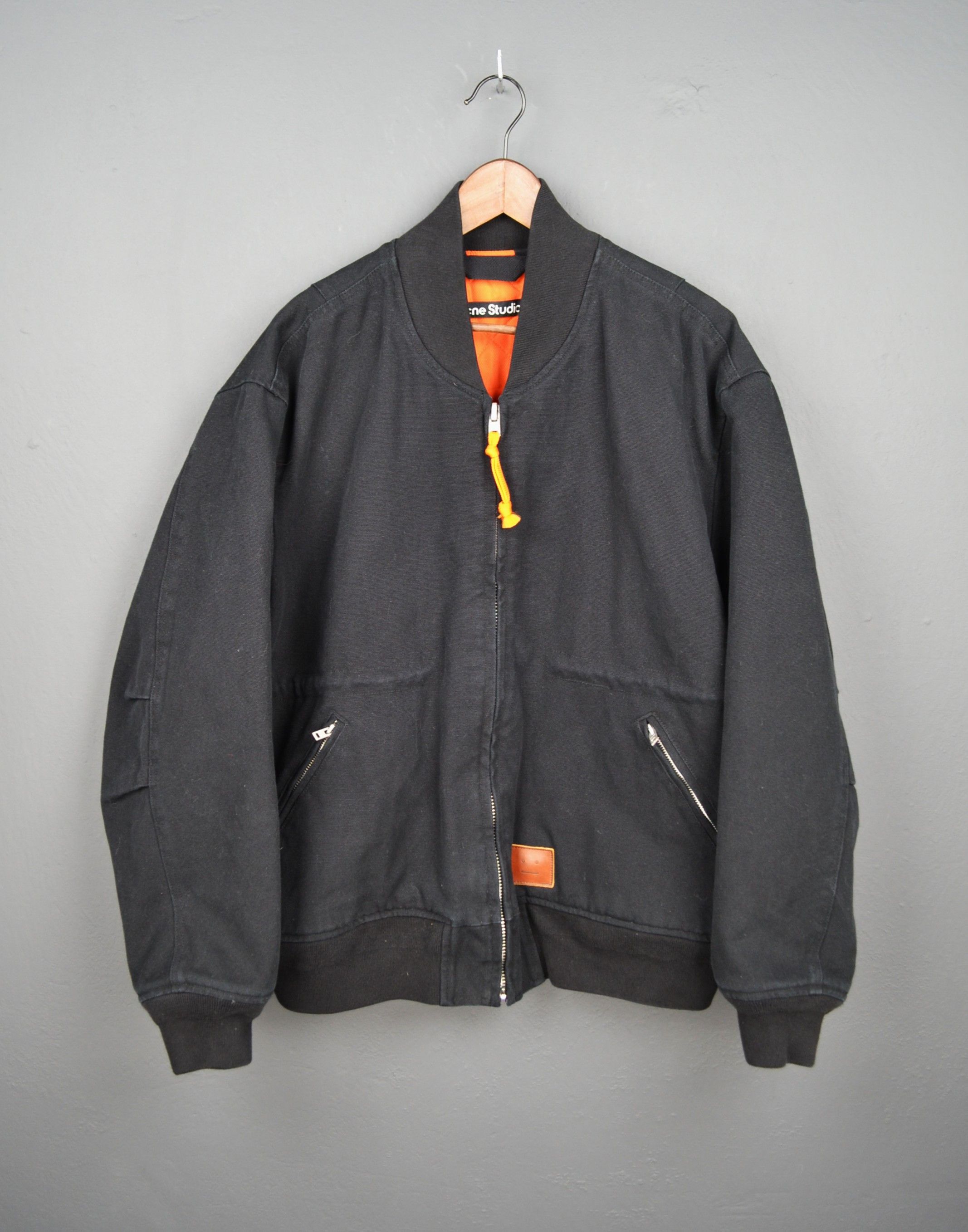 Acne Studios Acne Studios Black Organic Cotton Bomber Jacket S Oversized Size US S / EU 44-46 / 1 - 2 Thumbnail