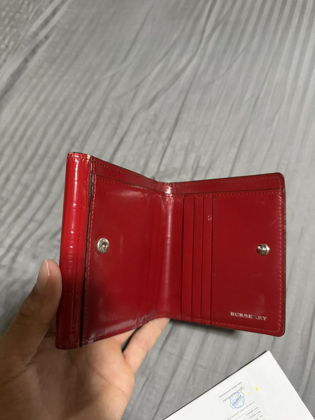 Burberry Burberry Red Leather bifold wallet Size ONE SIZE - 8 Thumbnail