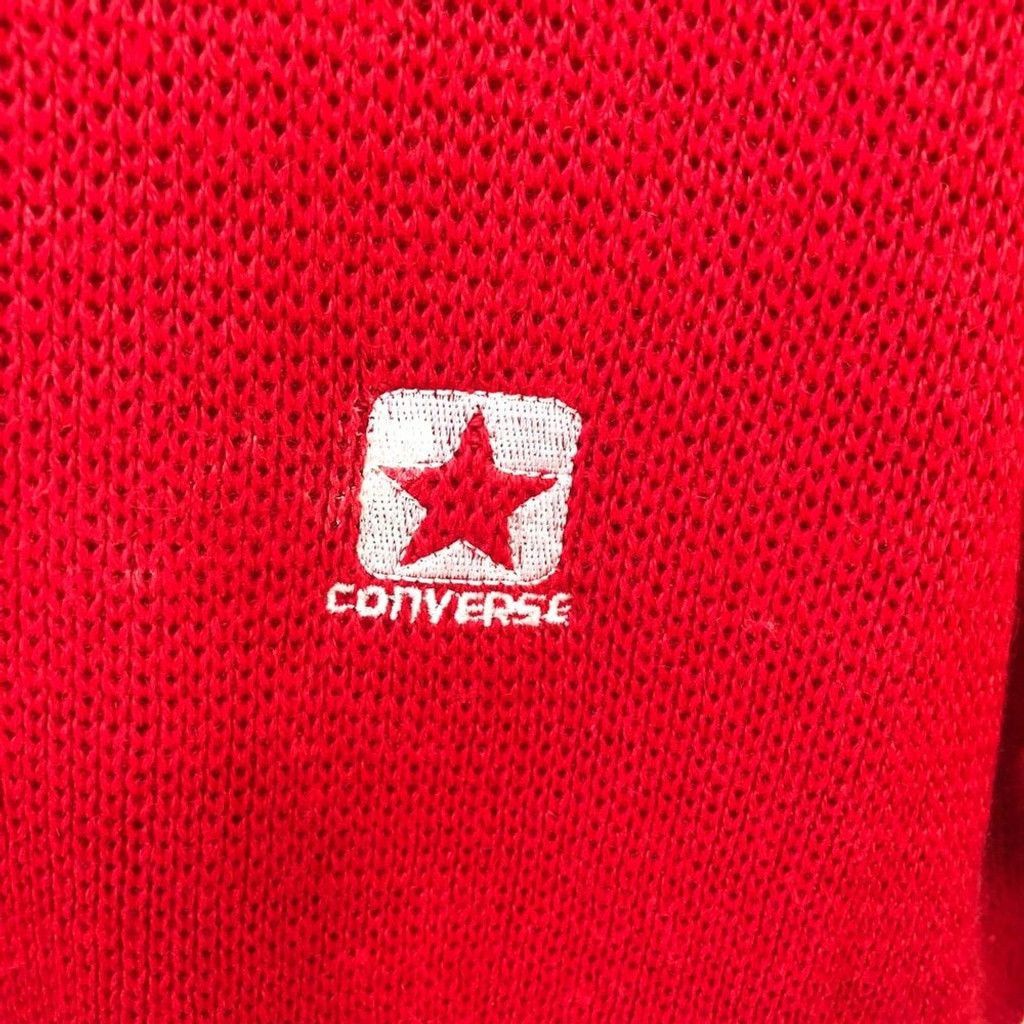 Converse Converse man's sweater red wool blend knit V neck L Size US L / EU 52-54 / 3 - 5 Thumbnail