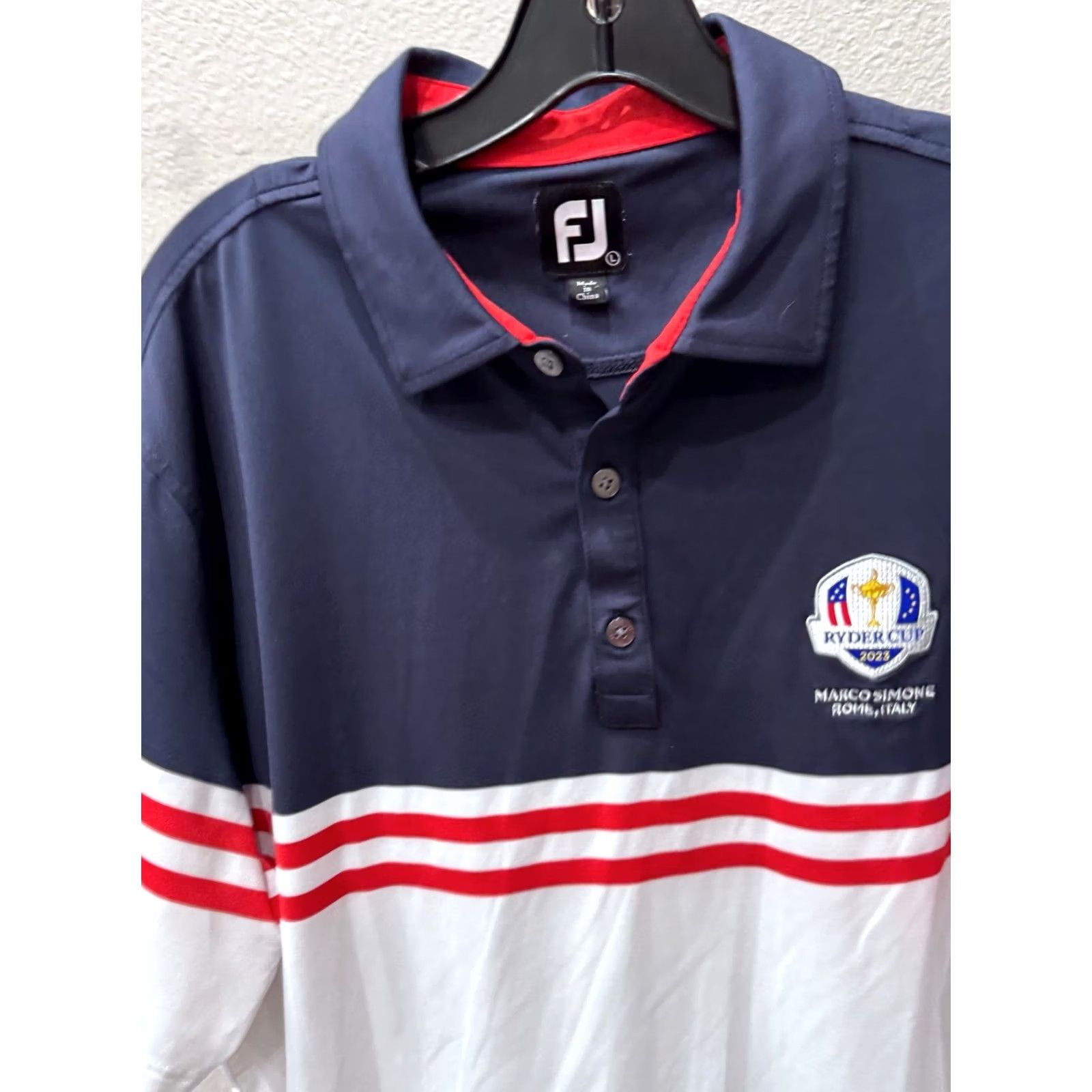 Footjoy Footjoy Polo Shirt Men Large L Rome Italy 23 Rider Cup Multicolor Long Sleeve Polo Shirt Size US XS / EU 42 / 0 - 5 Thumbnail