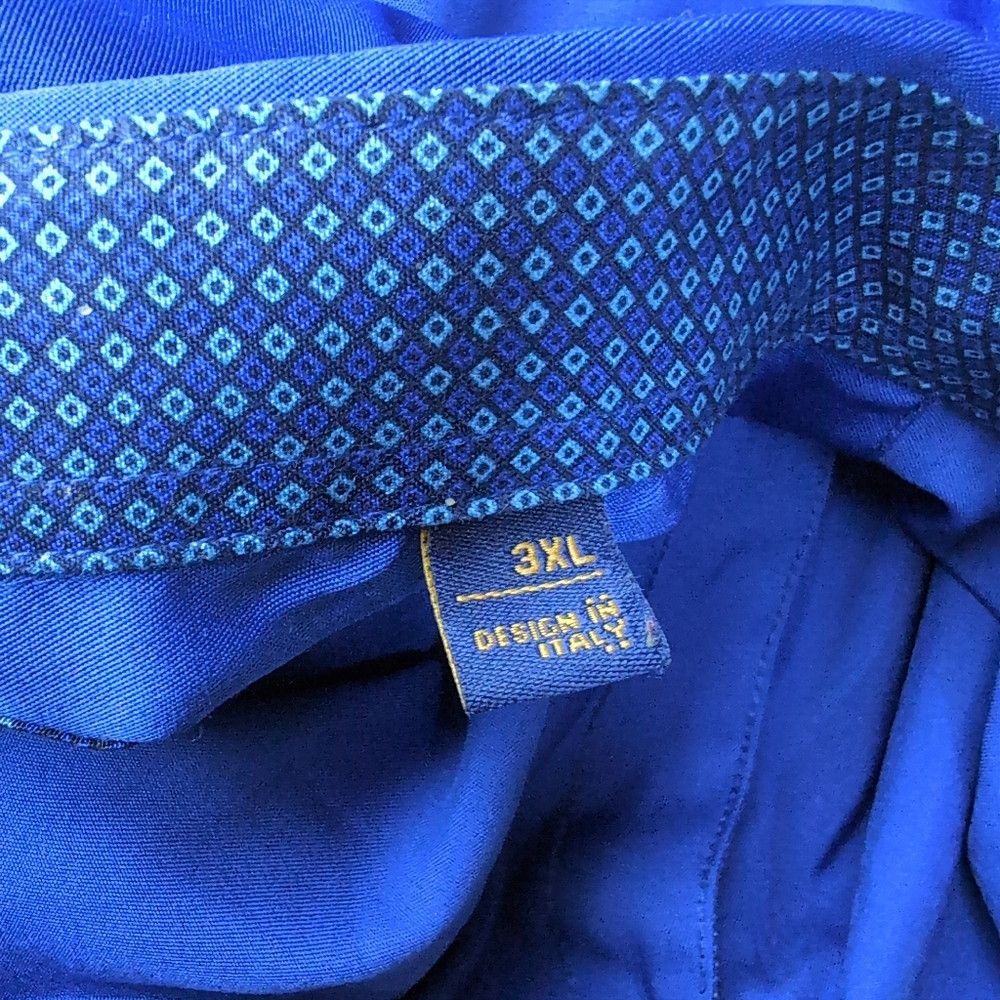 Vintage Flex Men's Luxury Collection sz 3XL Blue Satin Shirt Size US XXL / EU 58 / 5 - 5 Thumbnail
