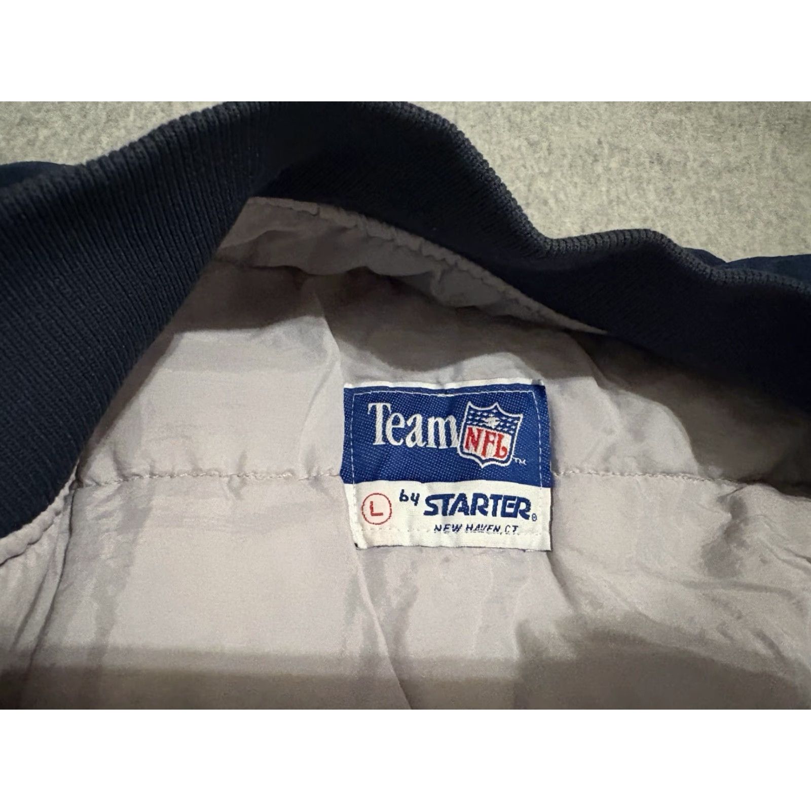 Starter VINTAGE Starter Dallas Cowboys NFL Jacket Large L Regular Men Jacket Blue 90s United States/Nylon Shirt? Size US L / EU 52-54 / 3 - 3 Thumbnail