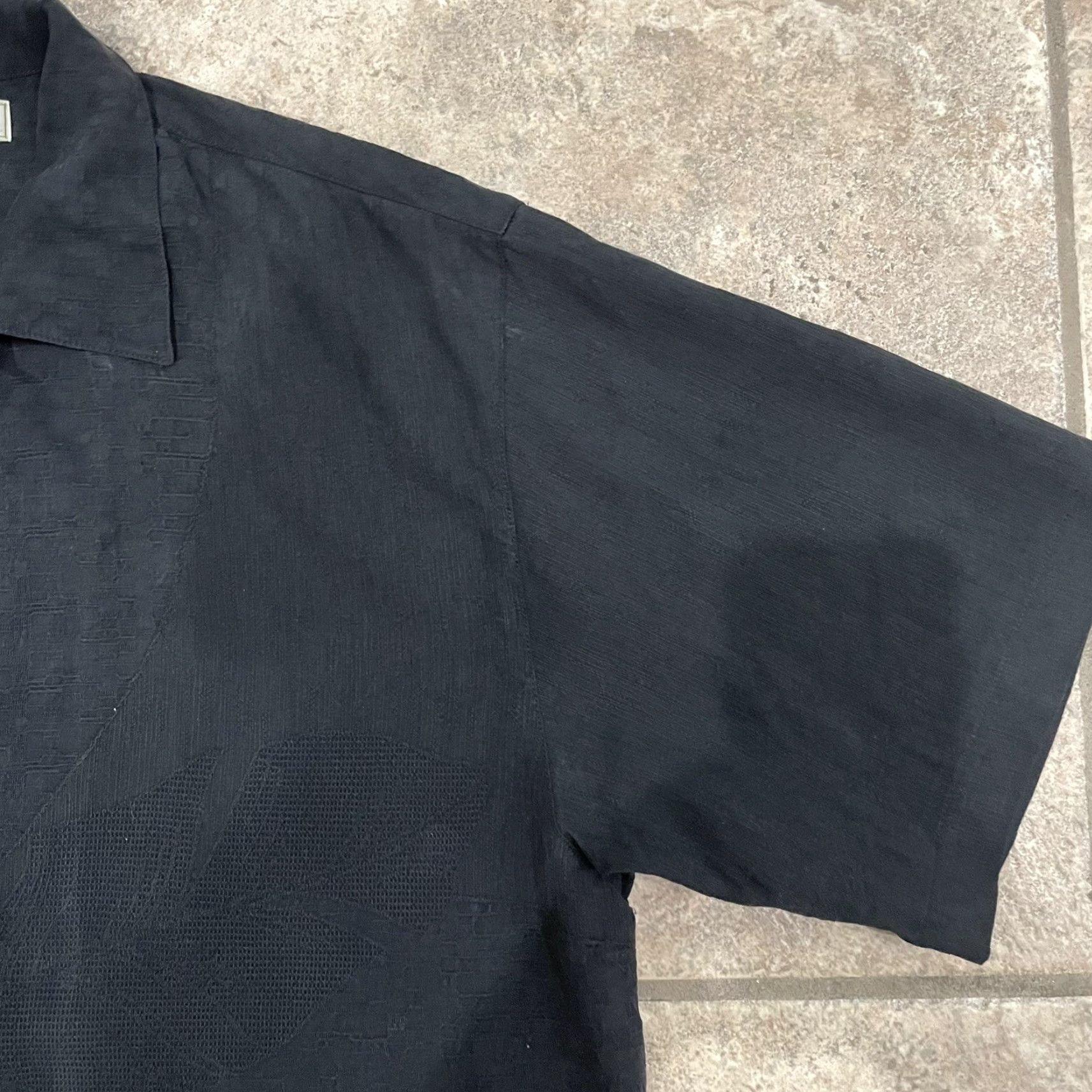Tommy Bahama Tommy Bahama Men’s Black Silk Textured Short Sleeve Hawaiian Button-Up Shirt M Size US M / EU 48-50 / 2 - 3 Thumbnail