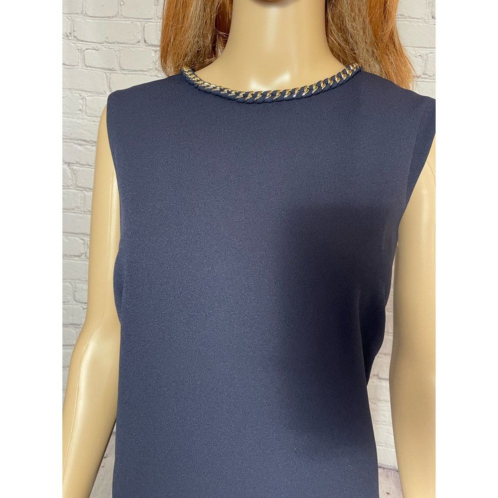 Ralph Lauren NWT New $135 Ralph Lauren Navy Sleeveless Chain Neck Dress Size XL / US 12-14 / IT 48-50 - 3 Thumbnail