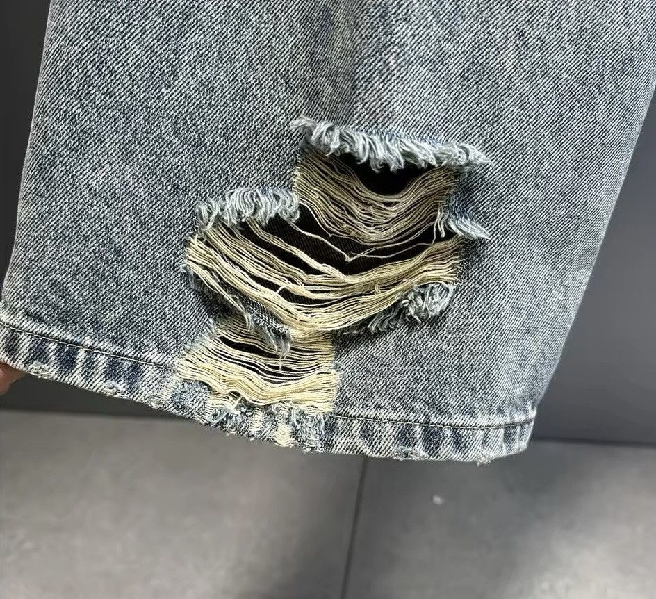 Japanese Brand × Jean Stylish Skateboard Baggy Ripped Jeans Size US 31 - 12 Thumbnail