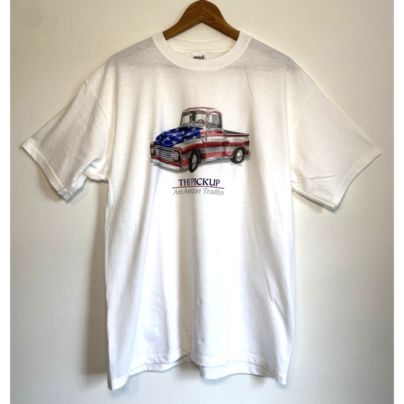 Anvil VINTAGE The Pickup/An American Tradition Graphic T-Shirt Anvil Sz L Unisex Adults White Cotton Crew Neck Short Sleeve NOS Vintage Anvil Size US L / EU 52-54 / 3 - 3 Thumbnail