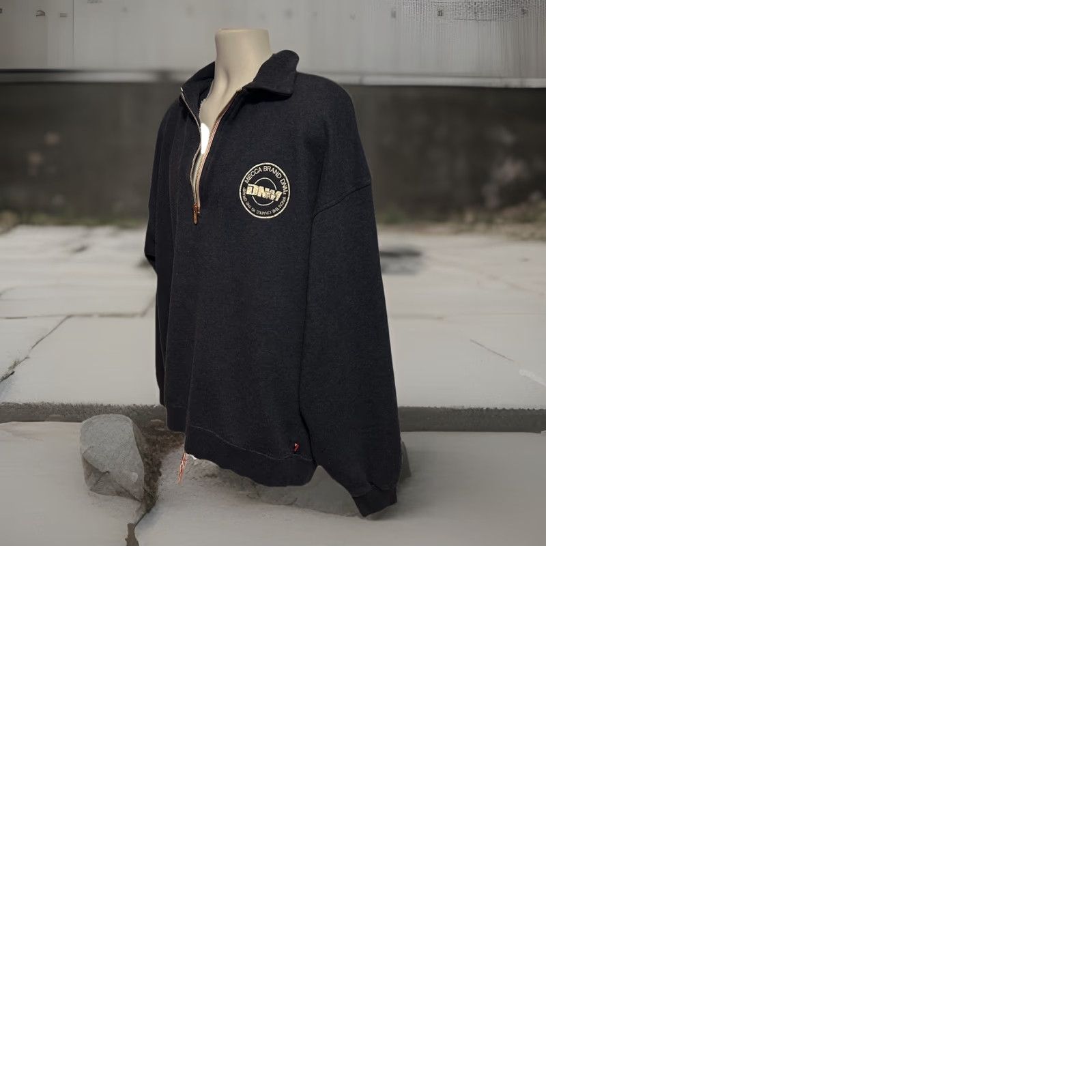 Vintage VINTAGE Mecca Pullover 1/4 Zip DNM 3/4 Zip Navy Blue Men XL Street Hip Hop Rap Casual Shirt Size US XL / EU 56 / 4 - 12 Thumbnail