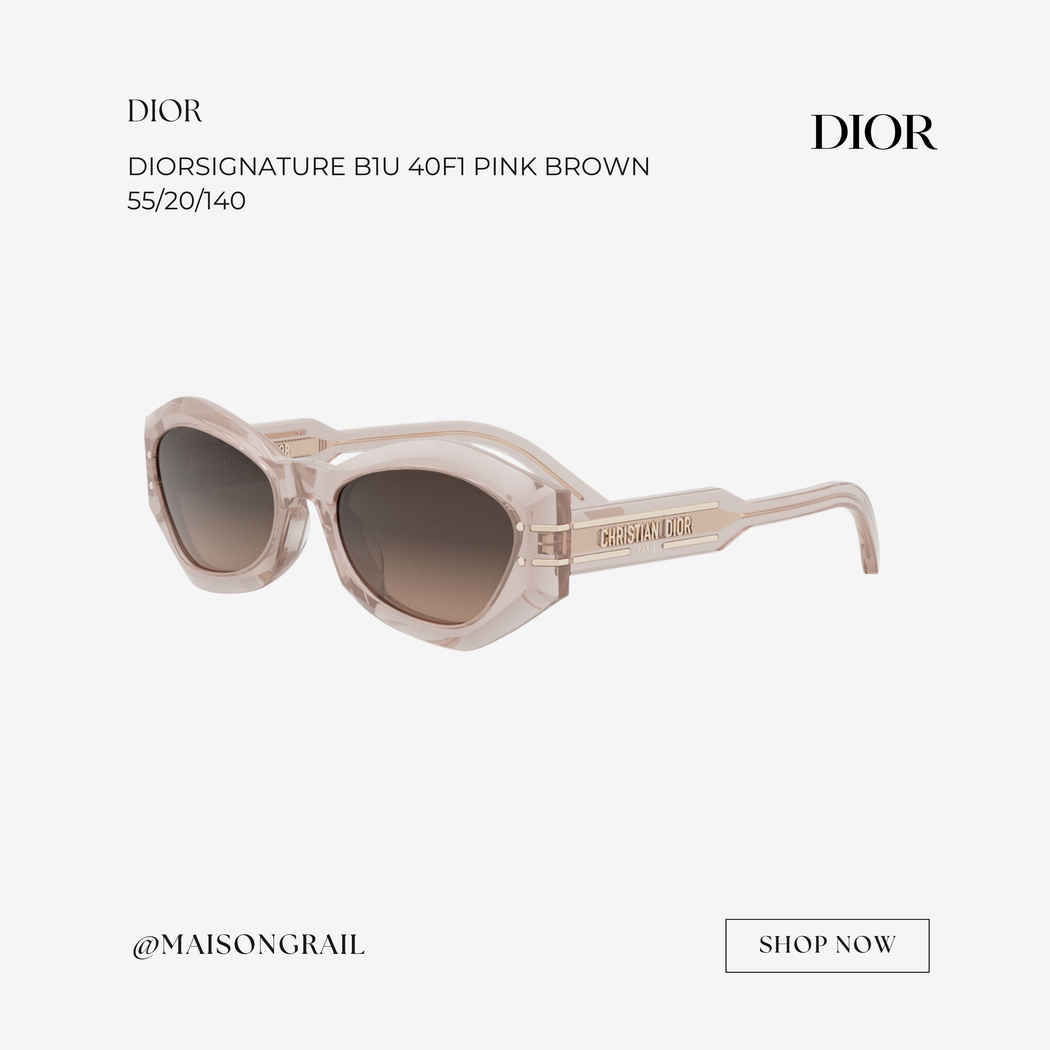 Dior DIORSIGNATURE B1U 40F1 SUNGLASSES Size ONE SIZE - 1 Thumbnail