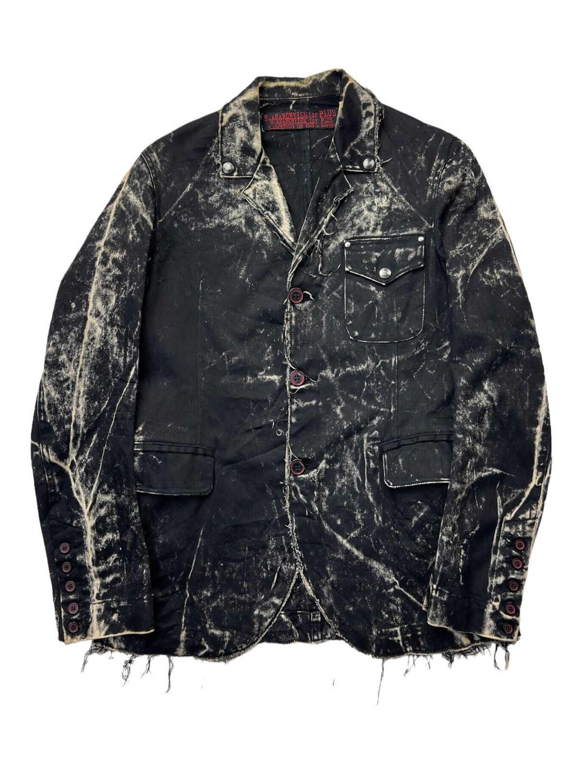 If Six Was Nine H. Anarchyism Goth Painted "SLOTH" Dripping Button Jacket Size US M / EU 48-50 / 2 - 3 Thumbnail