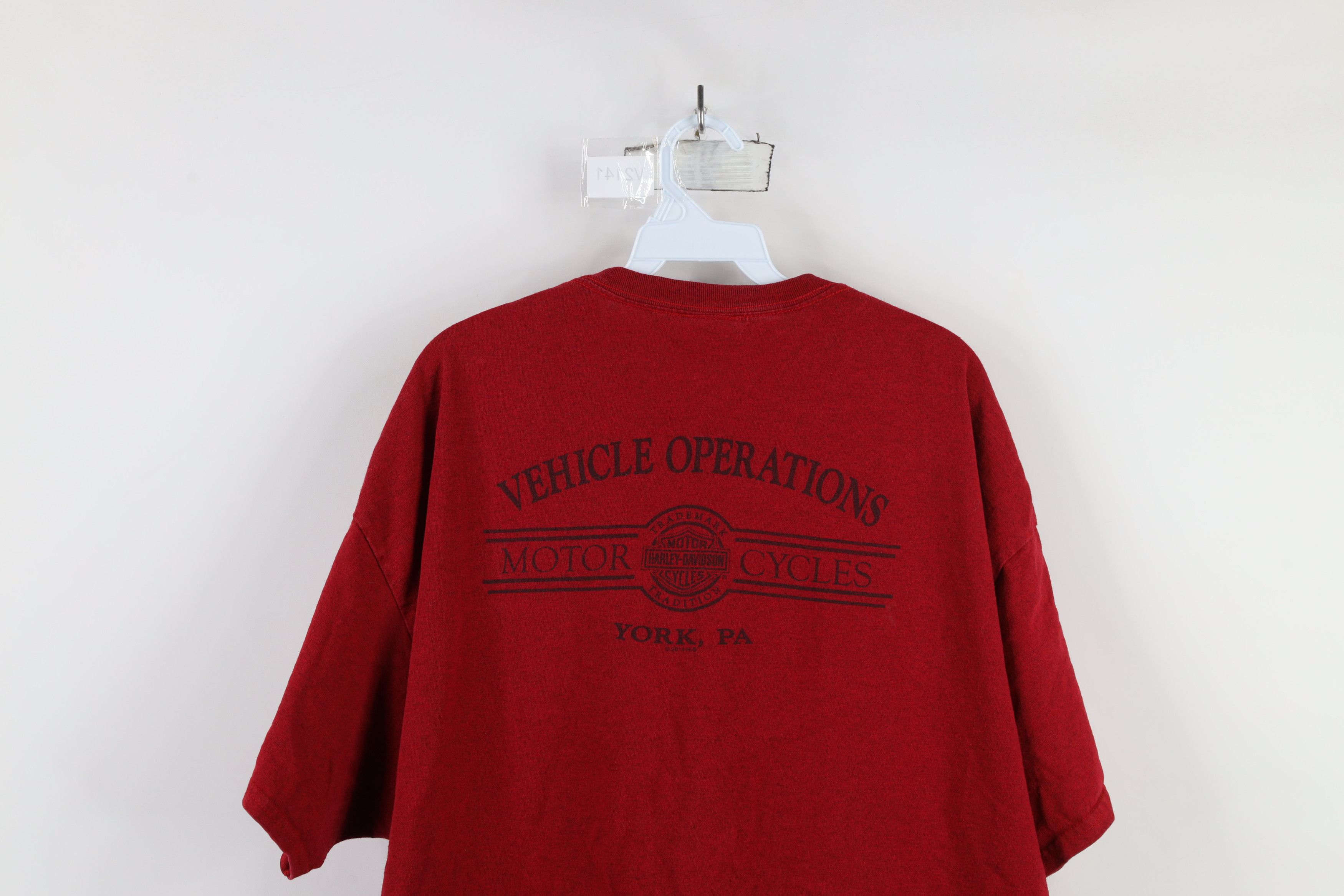 Harley Davidson × Vintage Vintage Y2K Harley Davidson Spell Out Big Logo T-Shirt Red Size US XXL / EU 58 / 5 - 11 Thumbnail