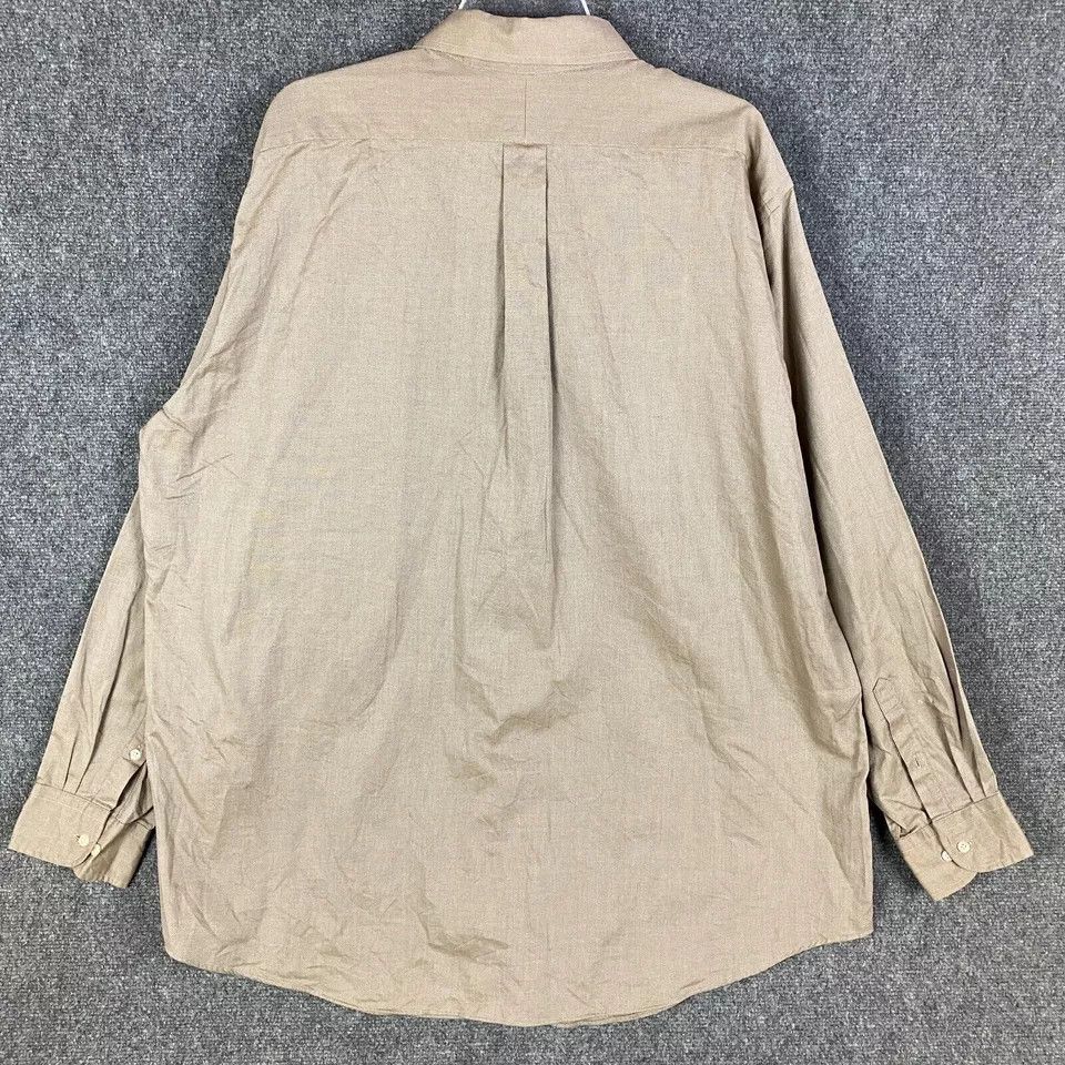 Other Repp Shirt Men's Tall 19 37/38 Beige Button Down Adults Size US XXL / EU 58 / 5 - 7 Thumbnail