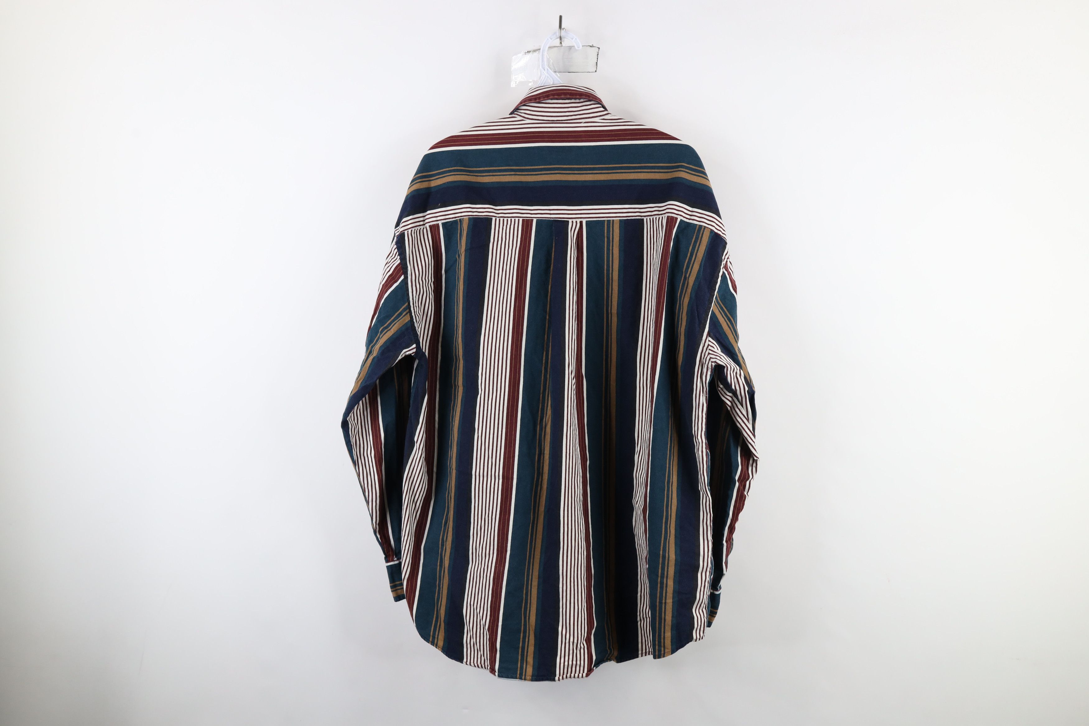 Vintage Vintage 90s Streetwear Striped Collared Button Down Shirt Size US L / EU 52-54 / 3 - 8 Thumbnail