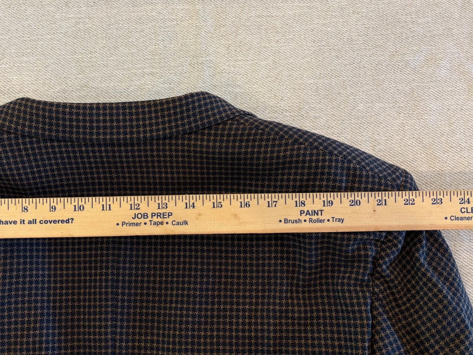 Canali Canali Proposta Sport Coat 48R Blue Tan Micro Check Wool Size 48R - 5 Thumbnail
