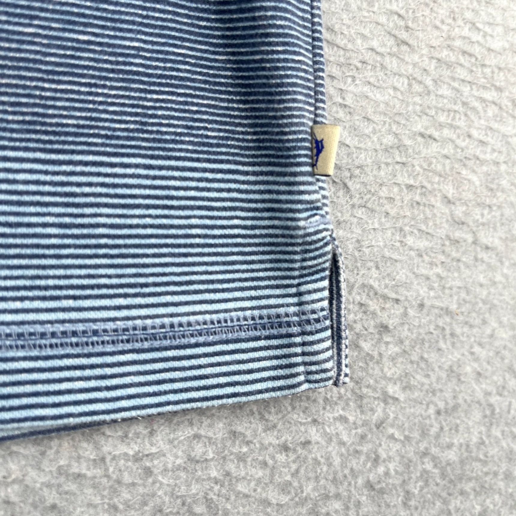 Tommy Bahama Tommy Bahama Polo Shirt Mens L Blue Striped Embroidered Logo Casual Shirt Size US L / EU 52-54 / 3 - 2 Thumbnail