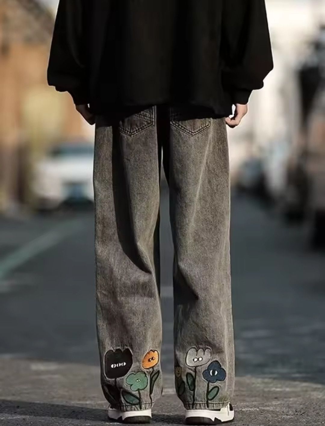 Japanese Brand × Vintage Y2K FLOWER BAGGY JEANS Size US 32 / EU 48 - 1 Thumbnail