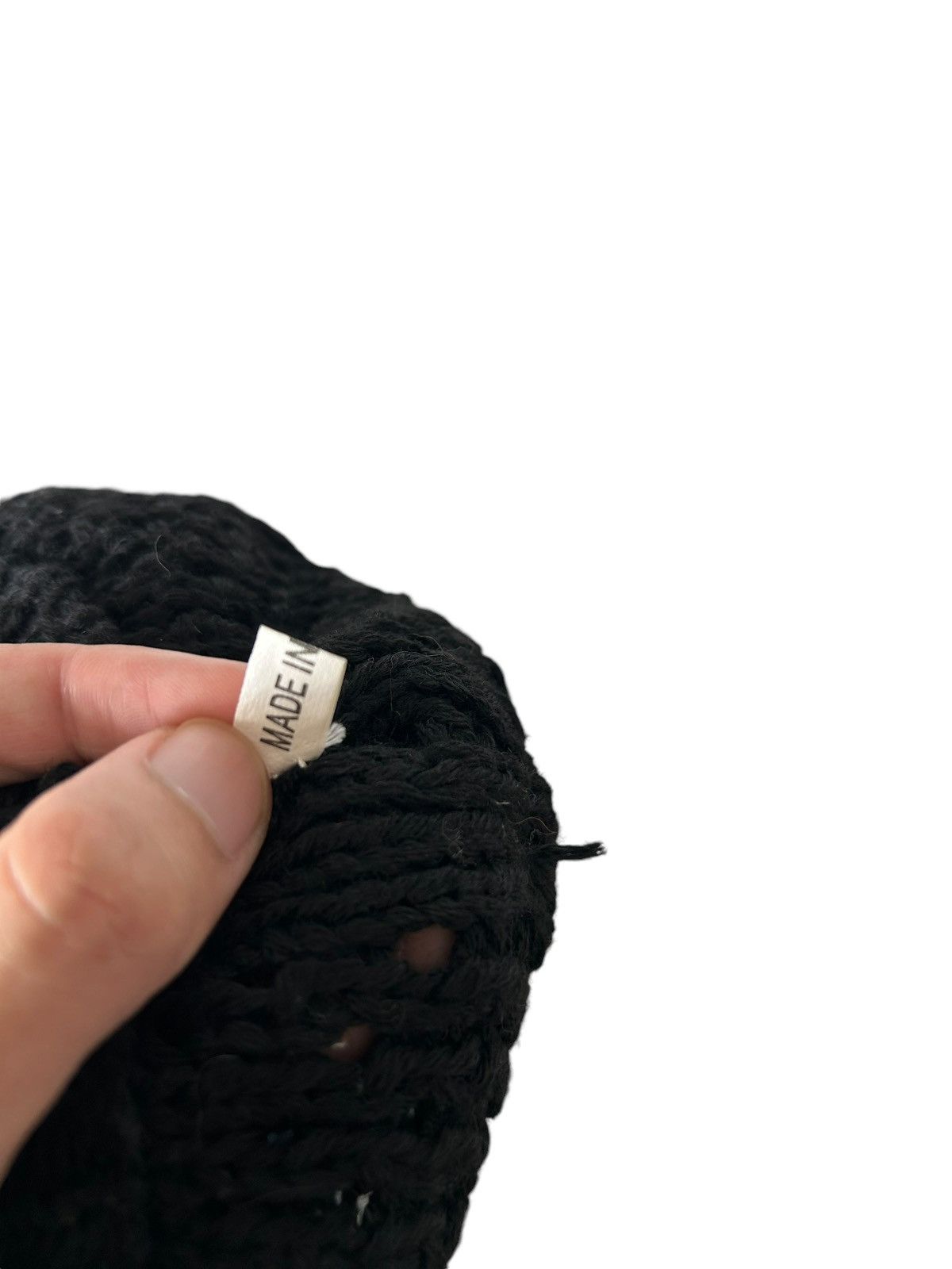 14th Addiction × Hysteric Glamour × Japanese Brand Punk Bondage Style Crochet Knitted Beanie Hats☠️☠️ Size ONE SIZE - 7 Thumbnail