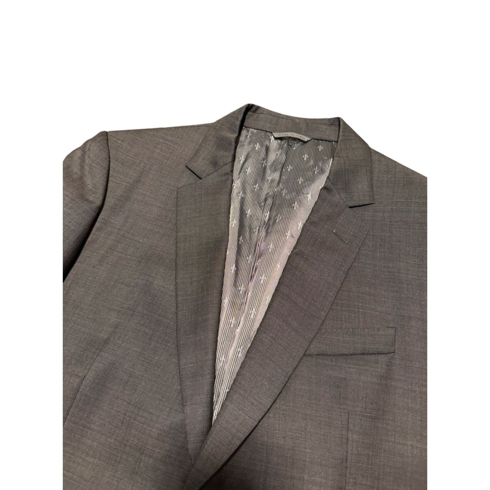 John Varvatos John Varvatos Blazer Gray 100% Virgin Wool Suit Jacket US44R Italy Mens Size 44R - 5 Thumbnail
