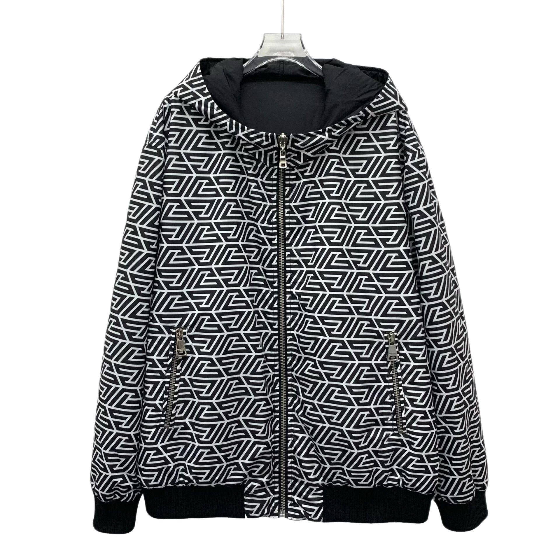 Balmain Balmain Logo Print Reversible Hooded Jacket 52 Size US L / EU 52-54 / 3 - 1 Thumbnail
