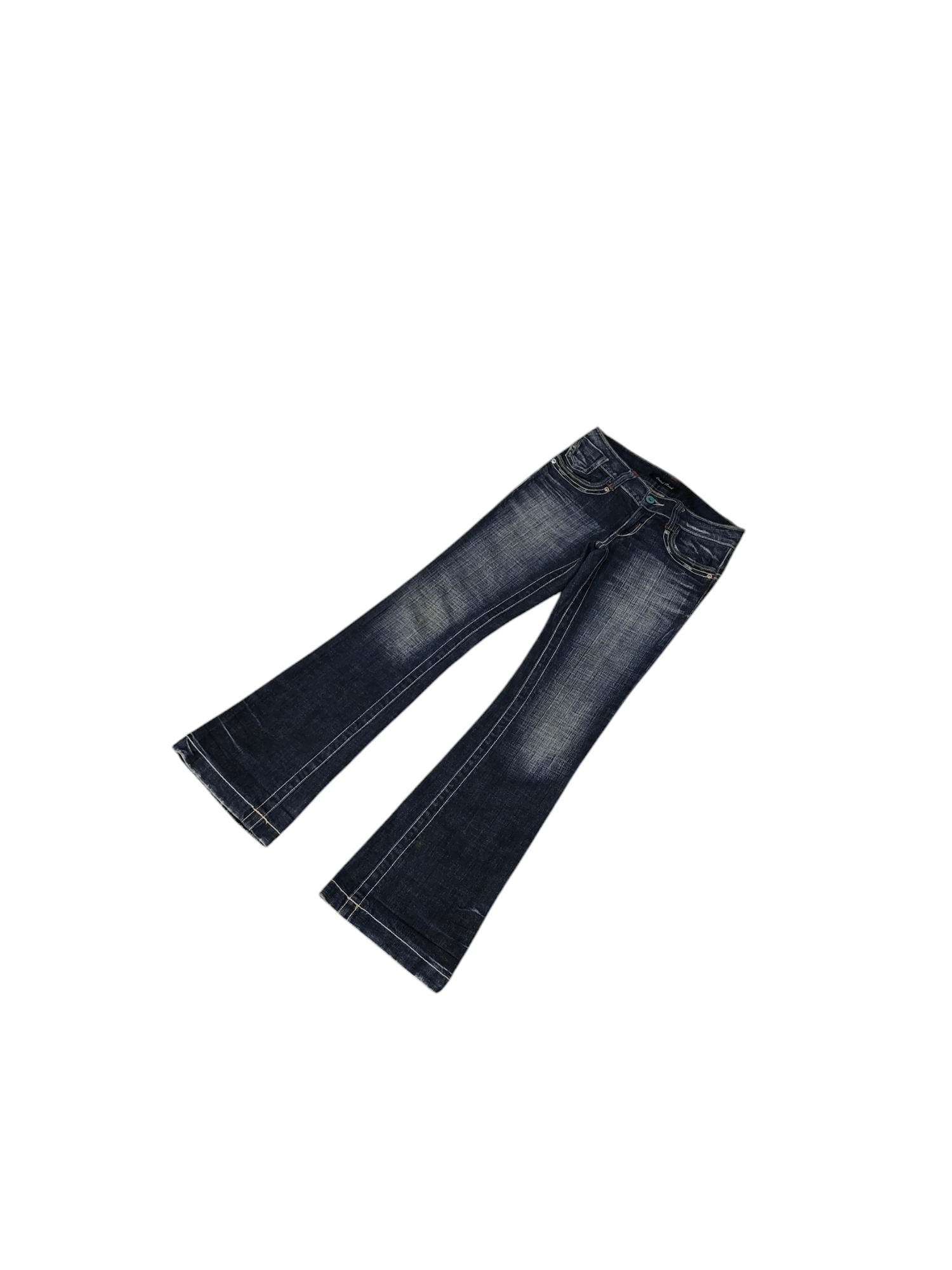 Japanese Brand Flare Jeans Camel Road Japan Faded Low Rise Denim Bootcut Size US 29 - 2 Thumbnail
